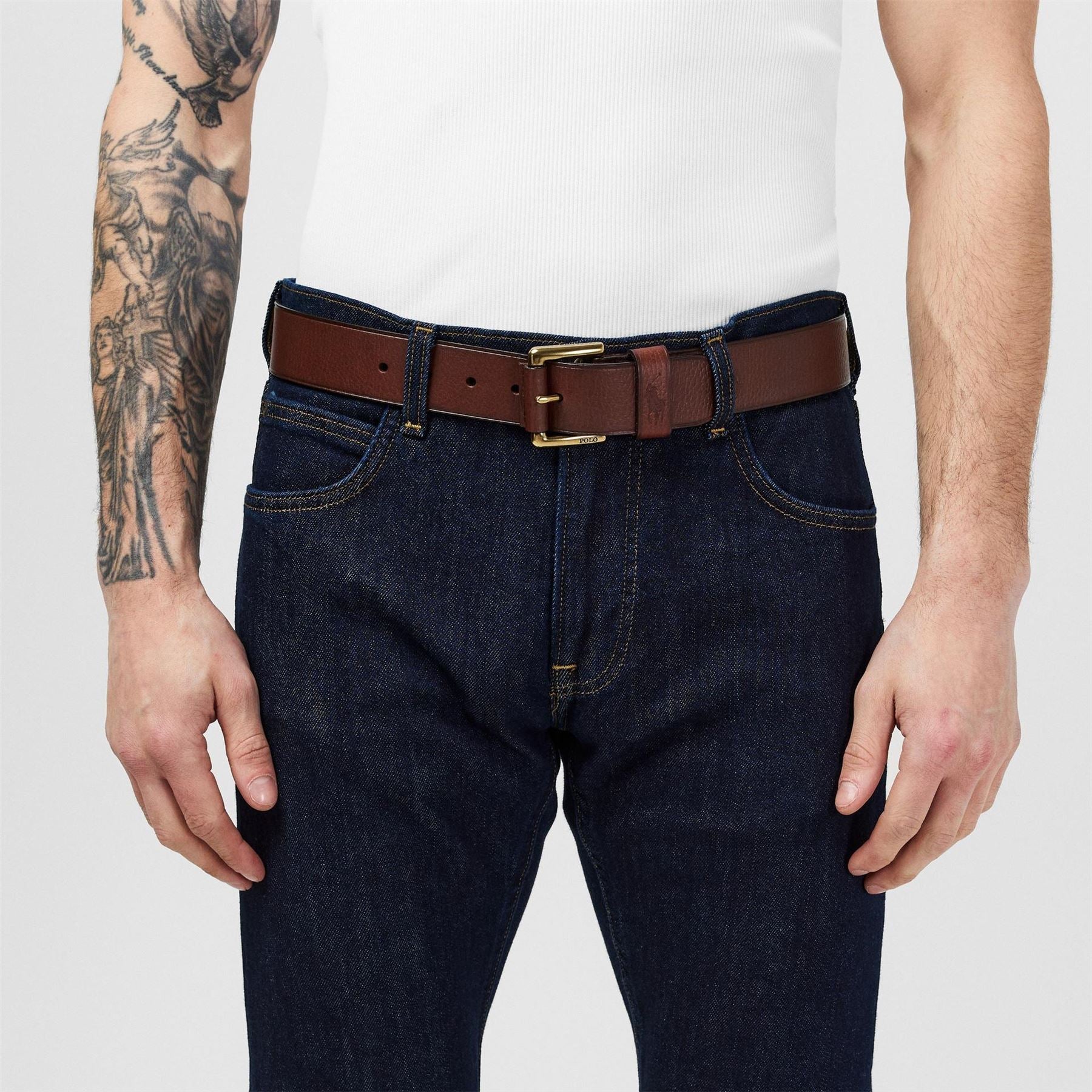Polo Ralph Lauren Pebbled Leather Belt