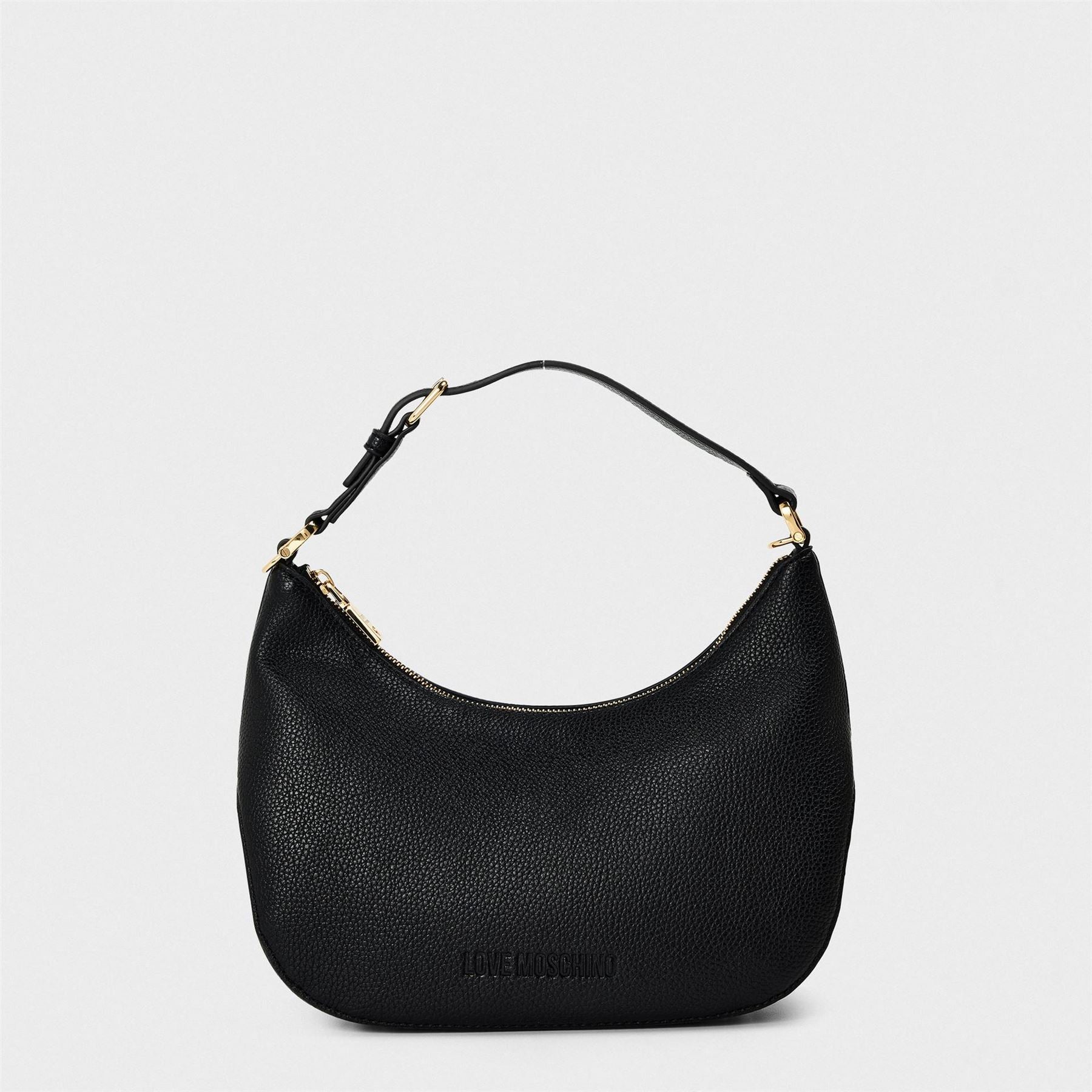 Love Moschino Giant Crescent Shape Hobo Bag with Logo