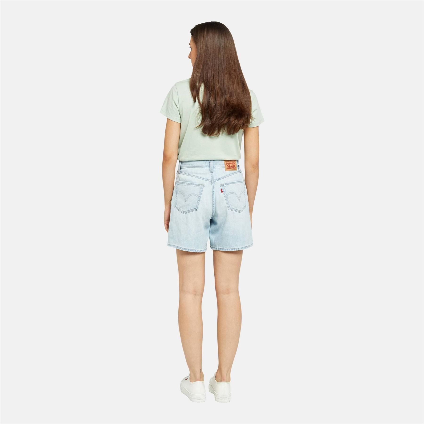 Levis High Baggy Fit Denim Bermuda Shorts