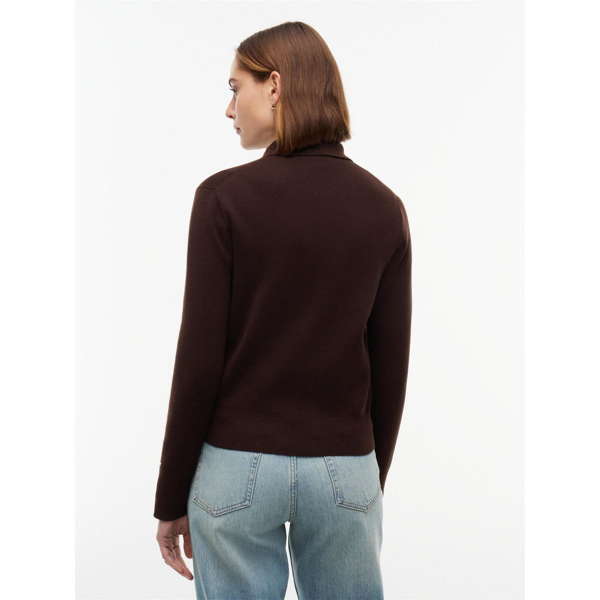 Tommy Hilfiger Needle Knit Long Sleeve Full Zip Top