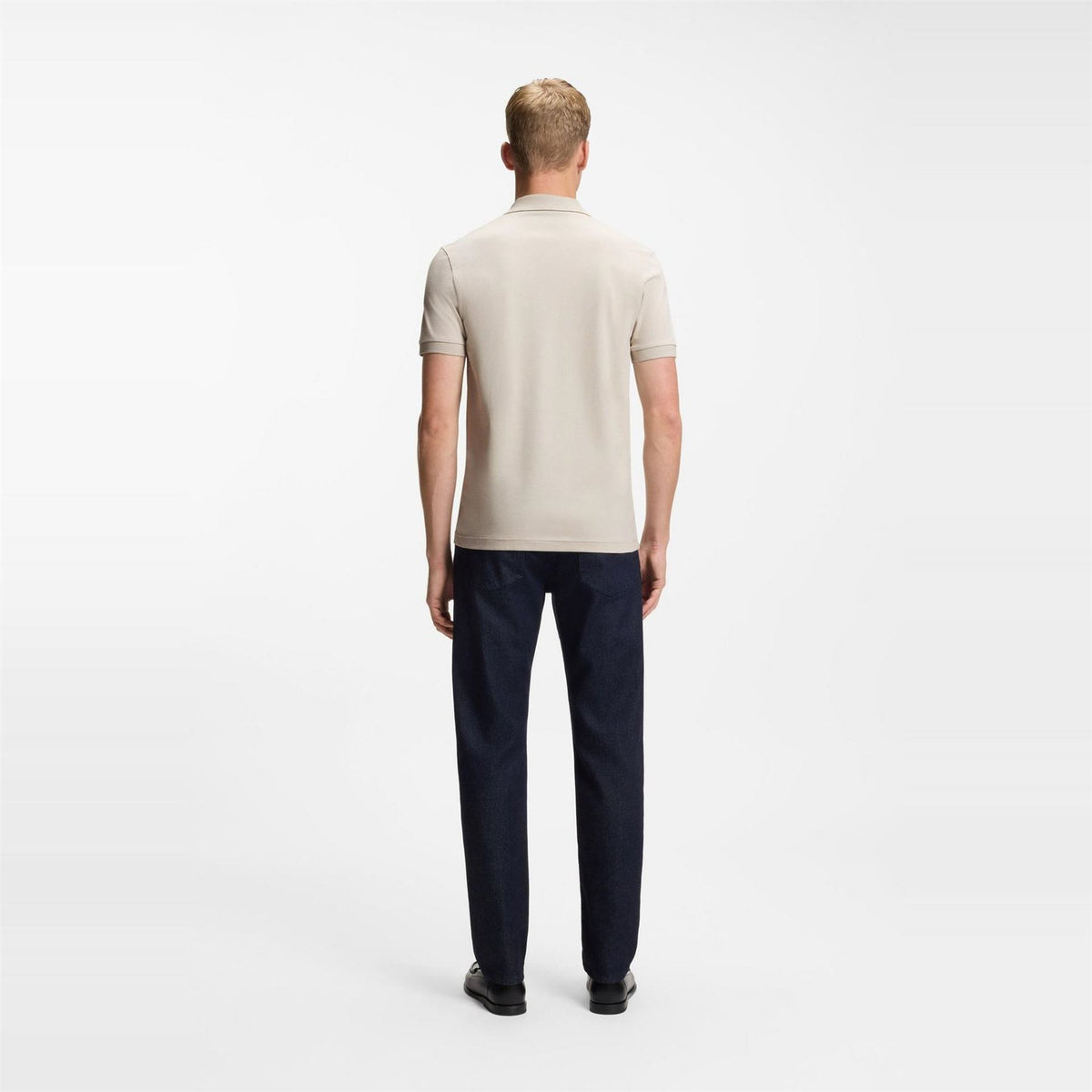 Boss Collared Neck Button Placket Polo Shirt