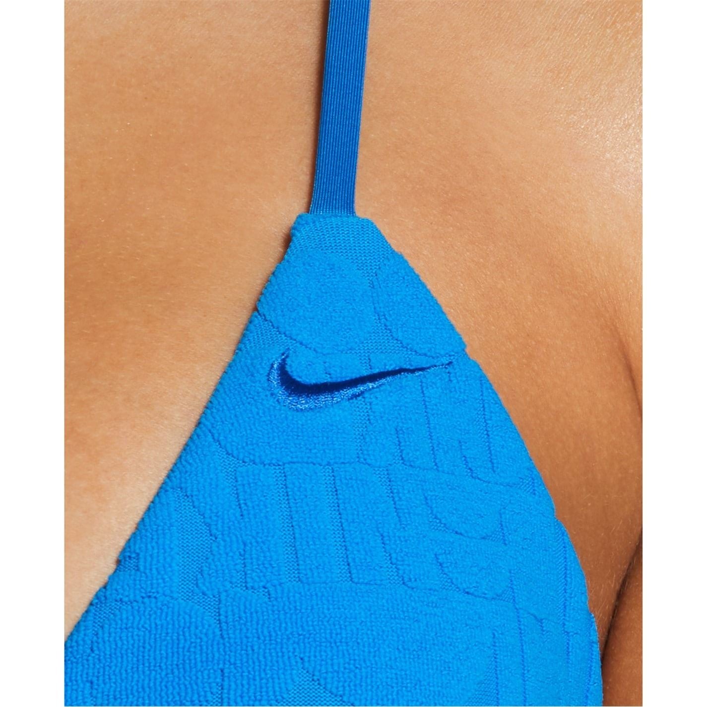 Nike Tie Back Textured Triangle Bikini Top