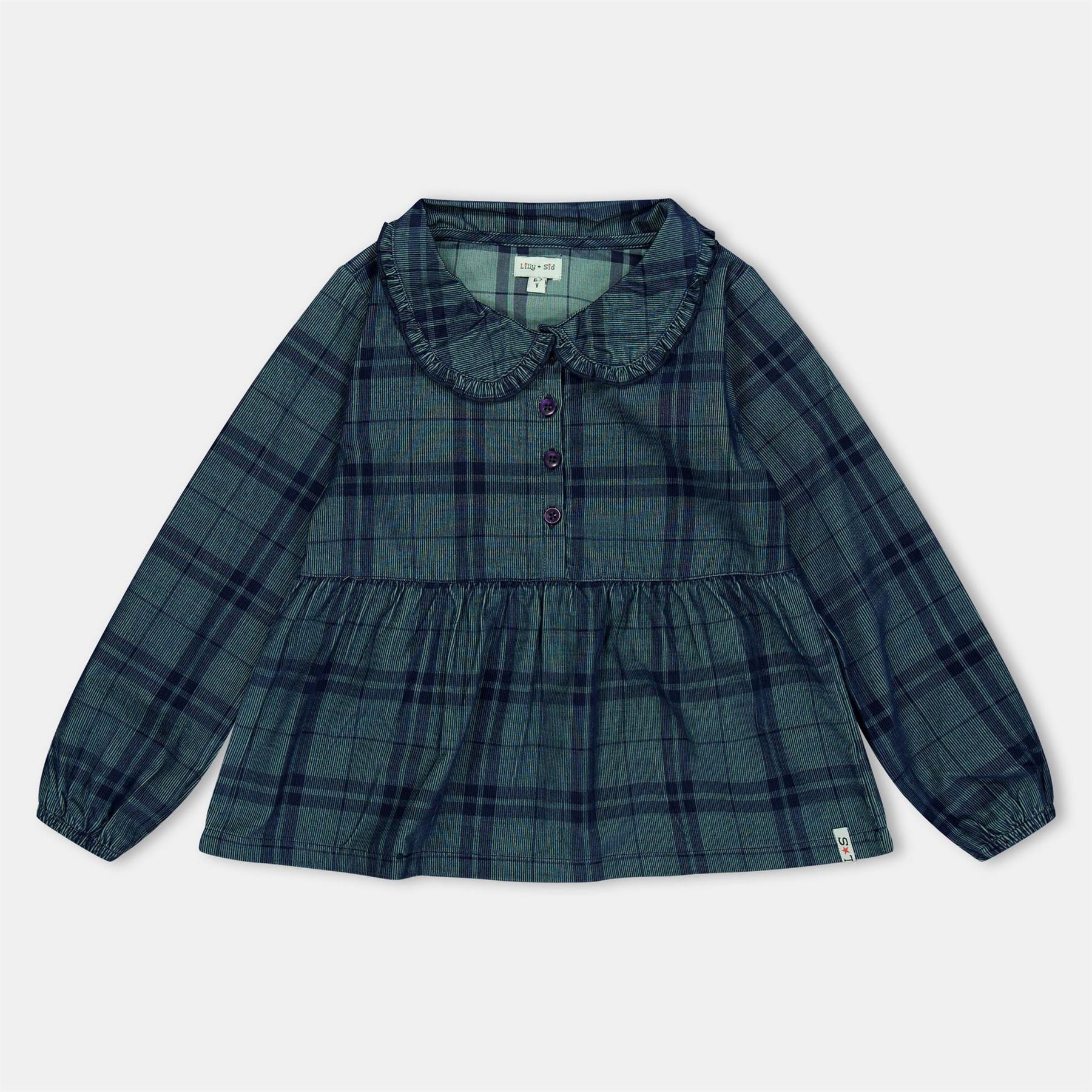 Lilly and Sid Check Collar Regular Fit T-Shirt