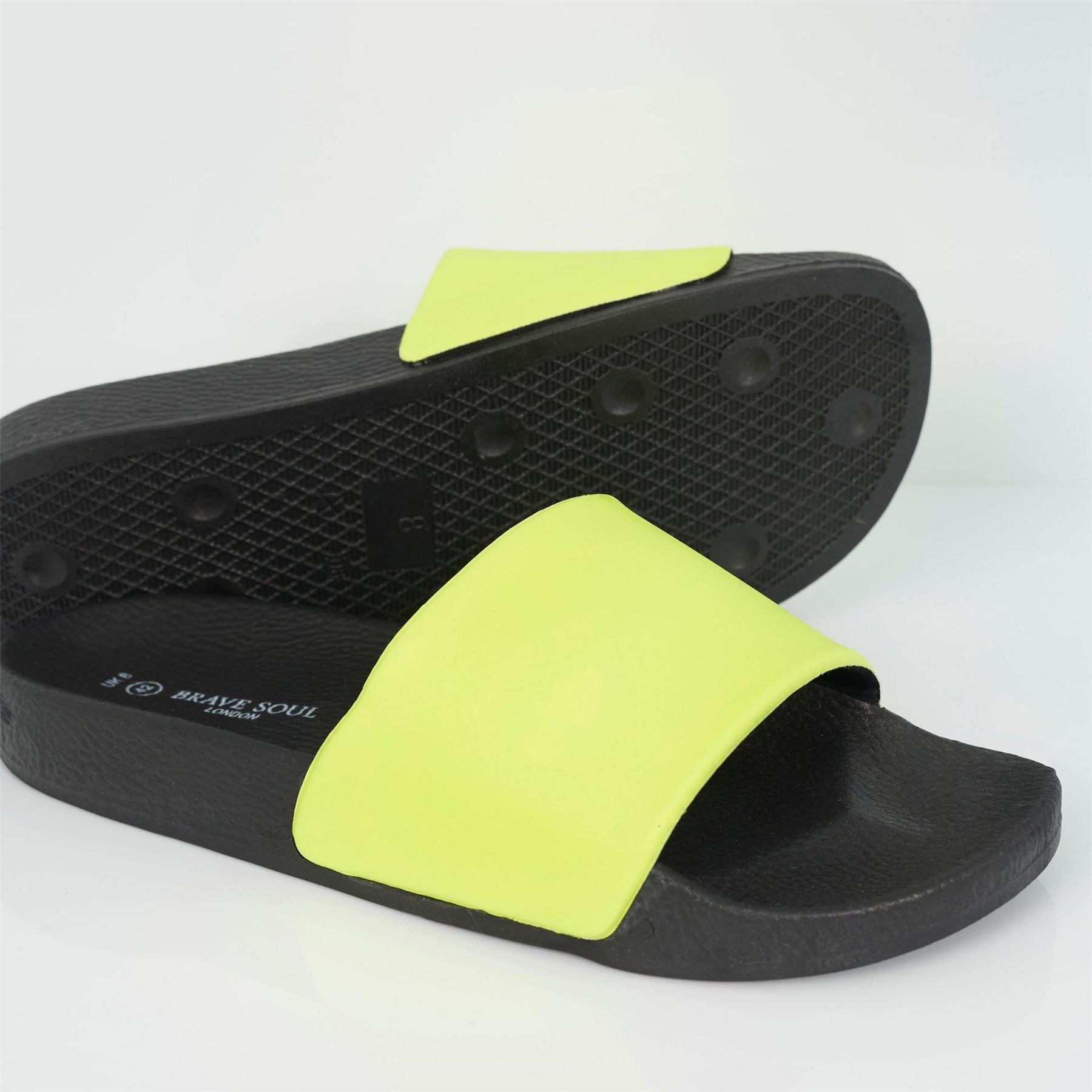 Brave Soul Mens Slider With Neon Strap
