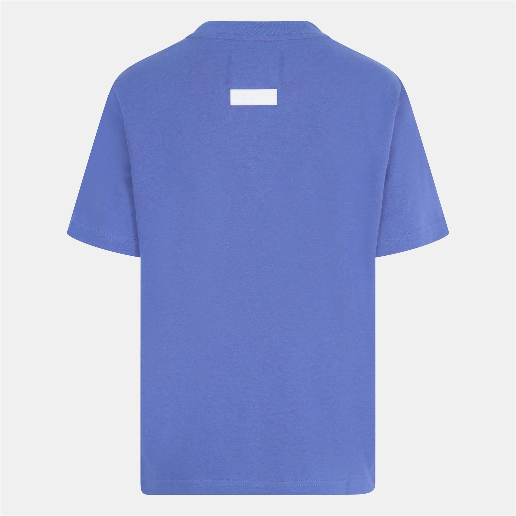 Blank Essentials Lettering Crew Neck Ribbed Collar Short Sleeve Boyfriend T-Shirt