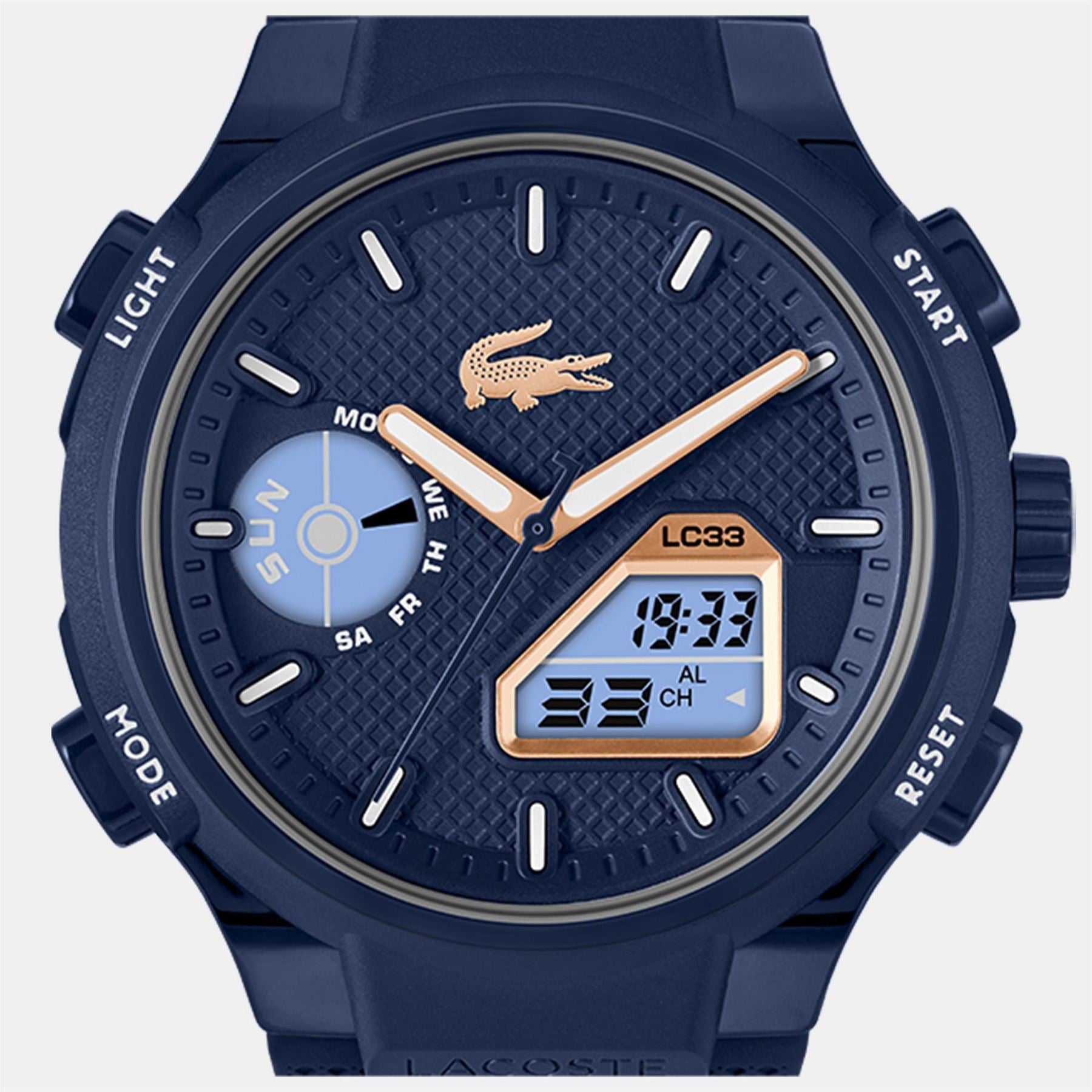 Lacoste Watches Mens Lc33 Silicone Strap Watch