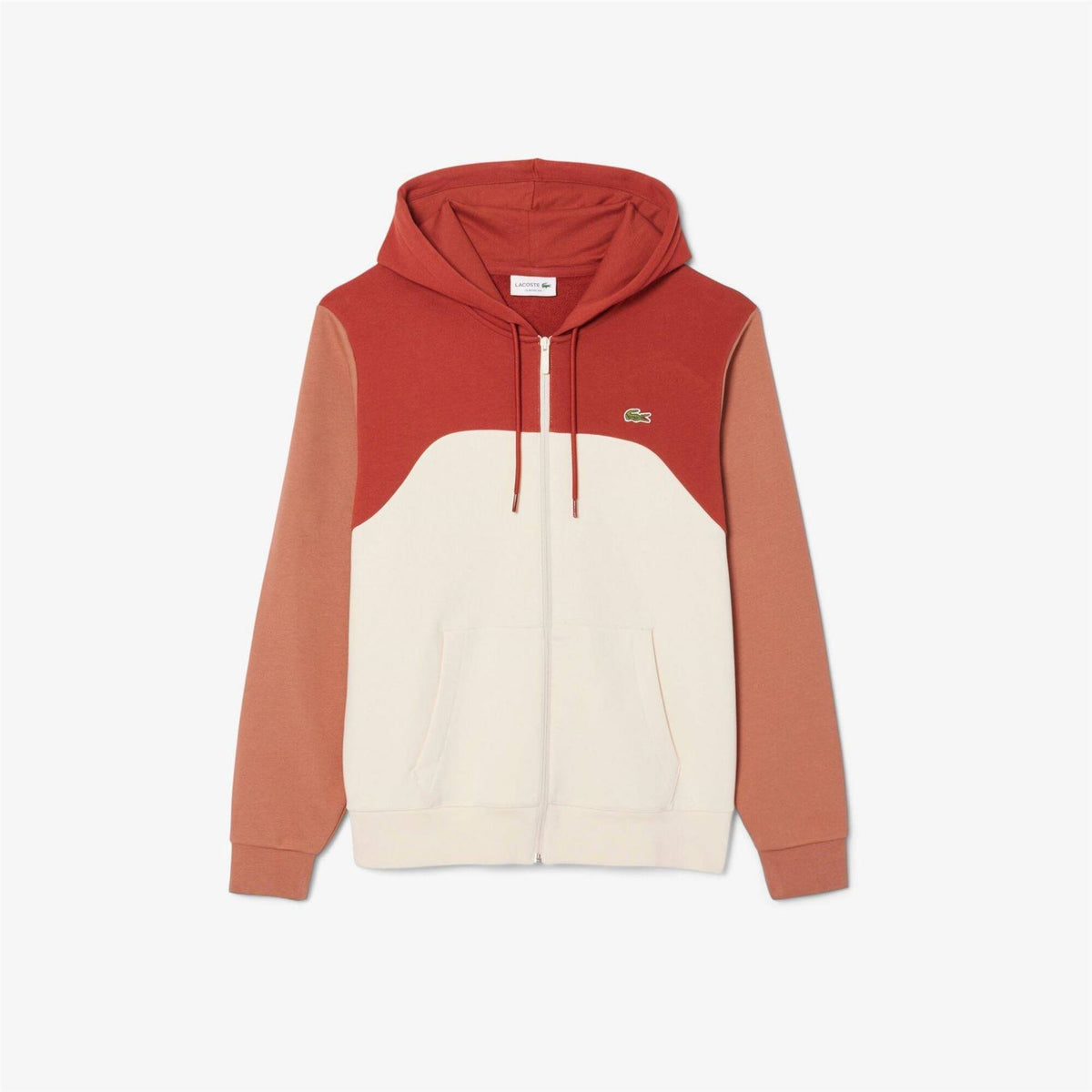Lacoste Crocodile Print Hooded Full-Zip Jacket