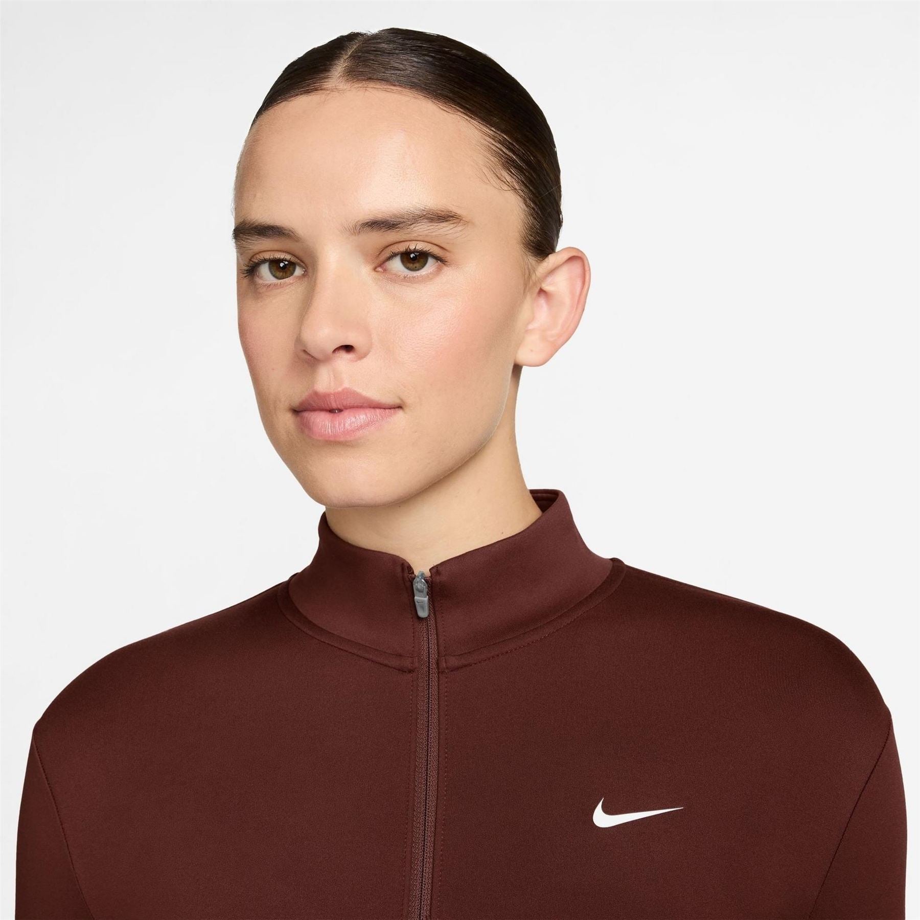 Nike Solid Patterned Full Zipper Running Jacket