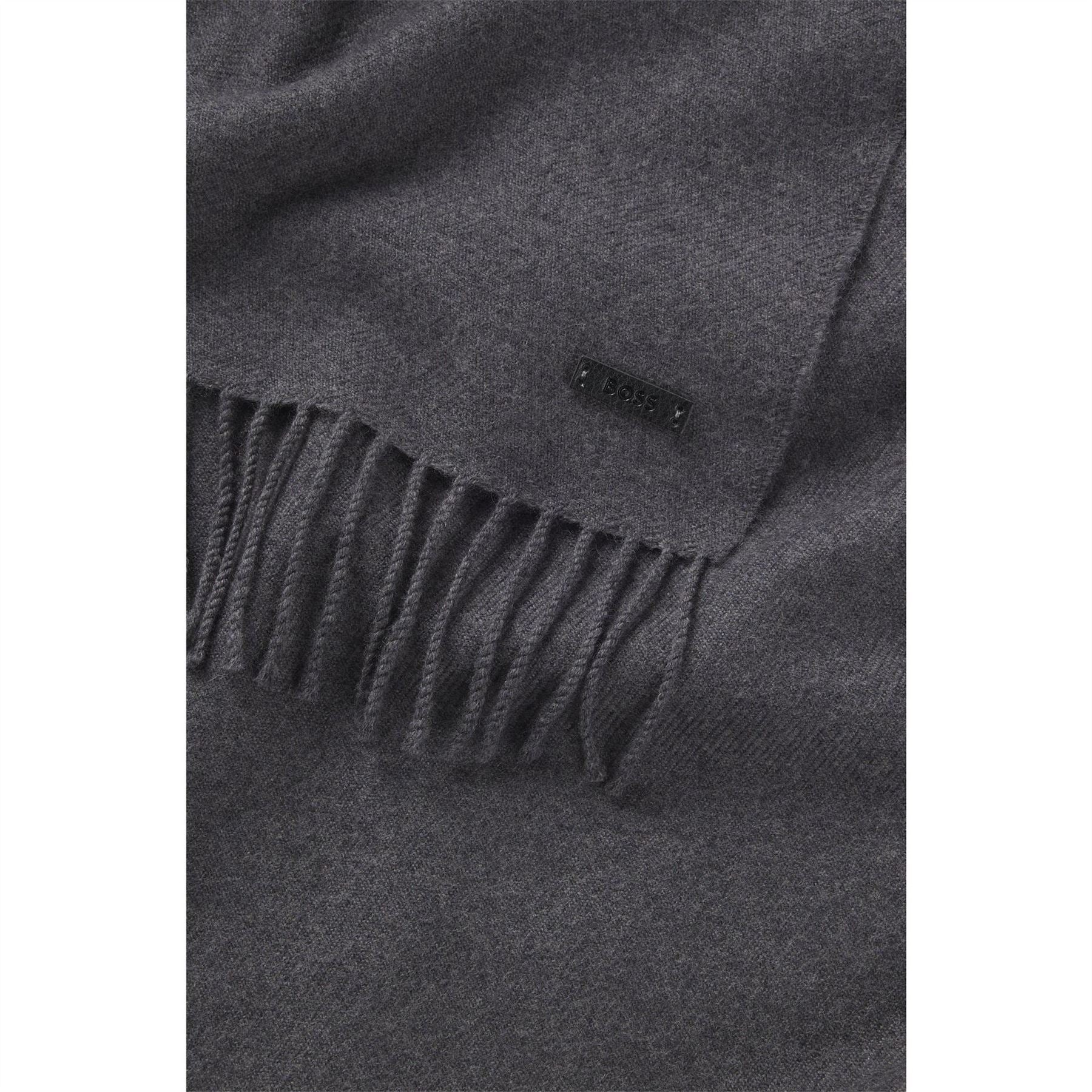 Boss Knitted Scarf With Logo Detail (naster)