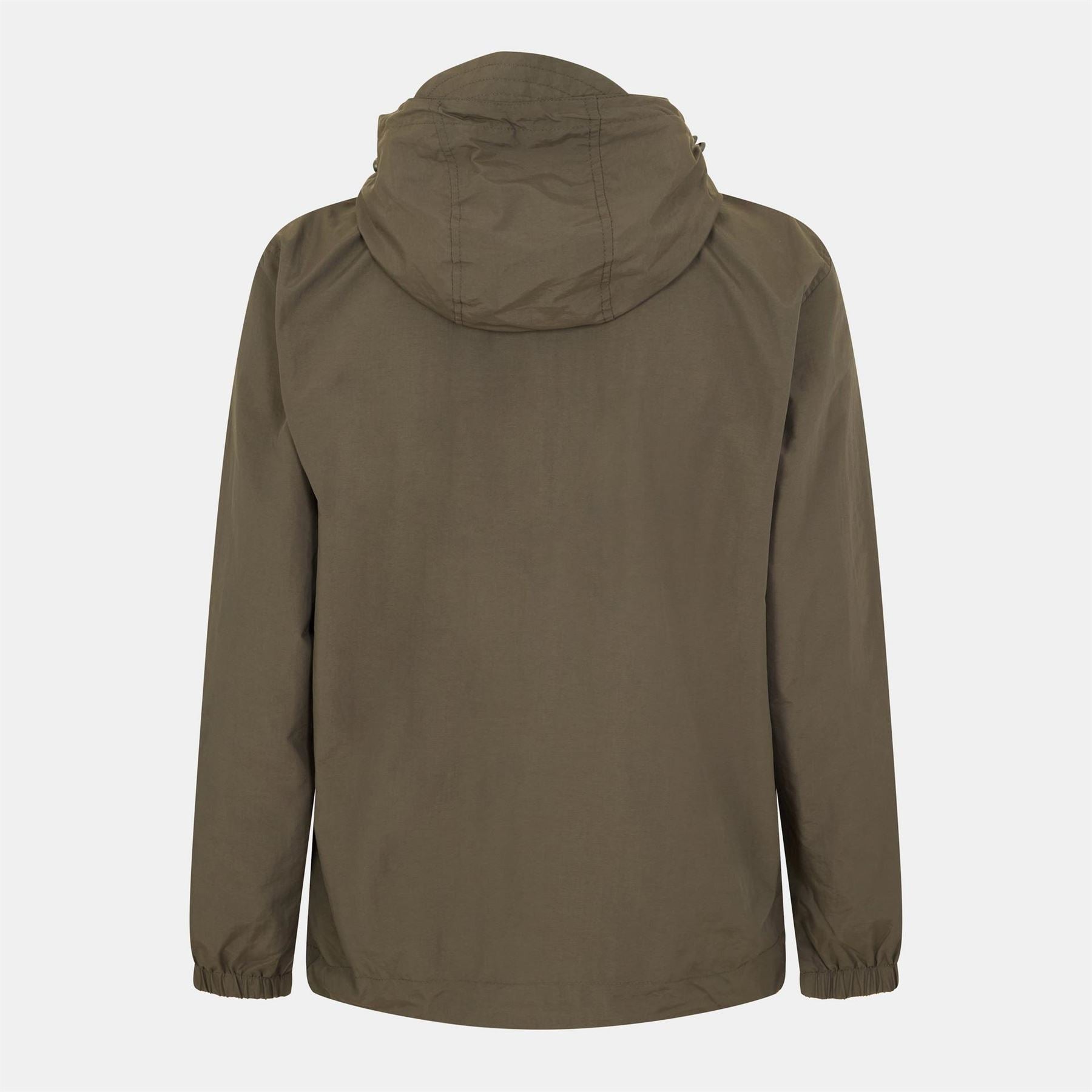 Lyle and Scott Zip Through Cotton Wind Resistant Long Sleeve Hooded Rain Anorak