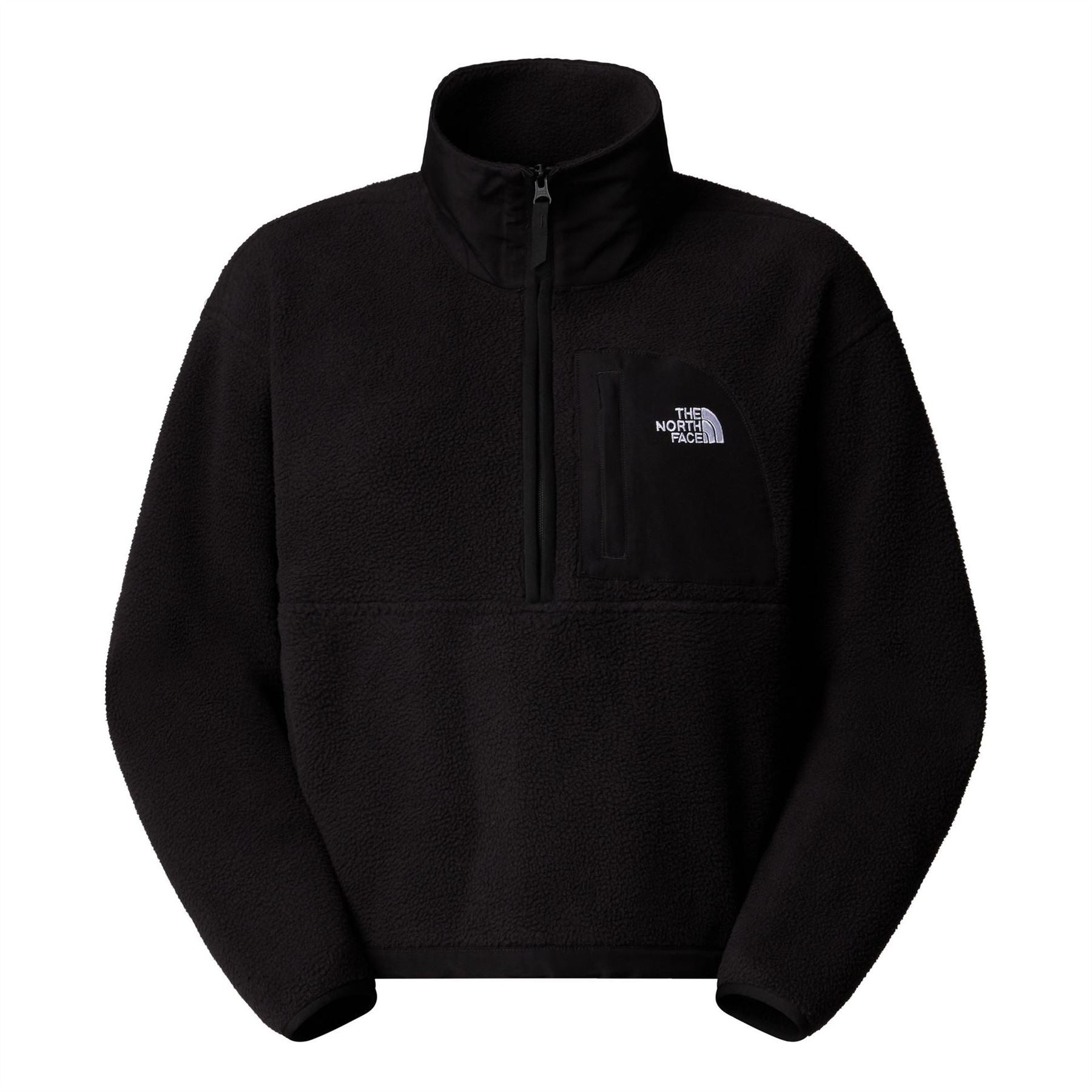The North Face Womens Yumiori Solid Patterned Half Zipper Ribbed Cuff Jacket