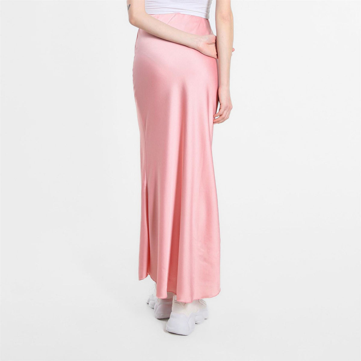 Be You Satin Midi Trumpet Skirt