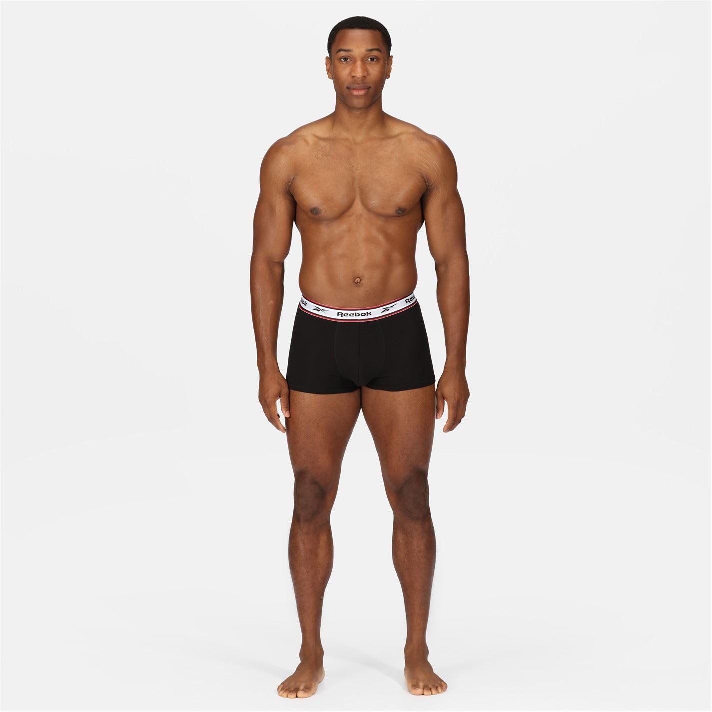 Reebok Mens 3 Pack Boxer Shorts Barlow