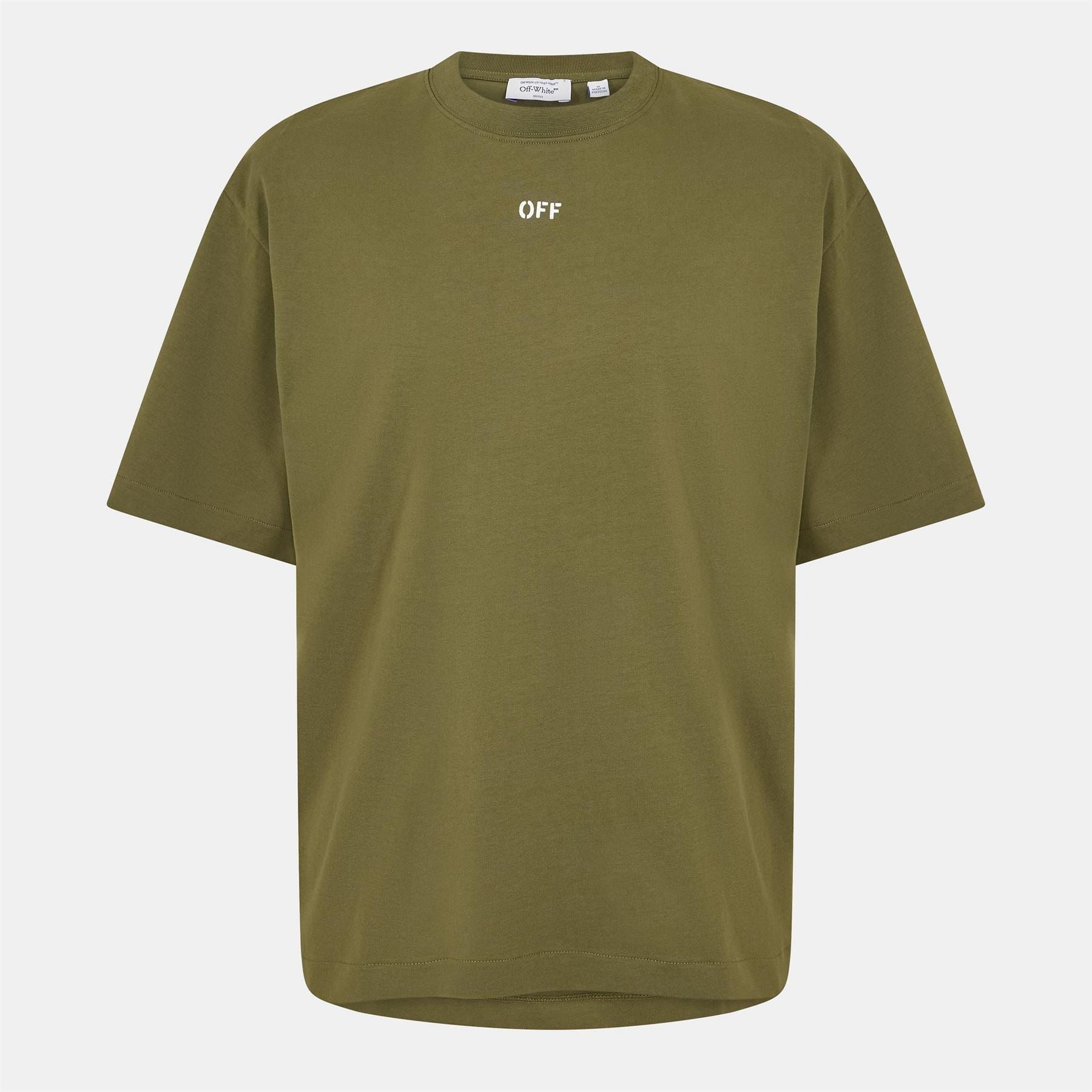 Off White Crew Neck Short Sleeve Skate T-Shirt