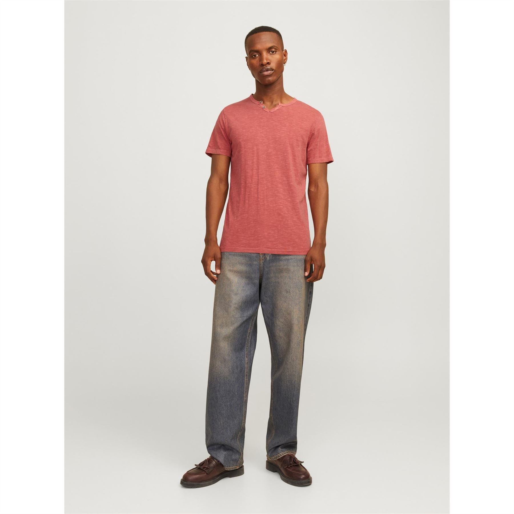 Jack and Jones V-Neck Regular Fit Short Sleeve T-Shirt