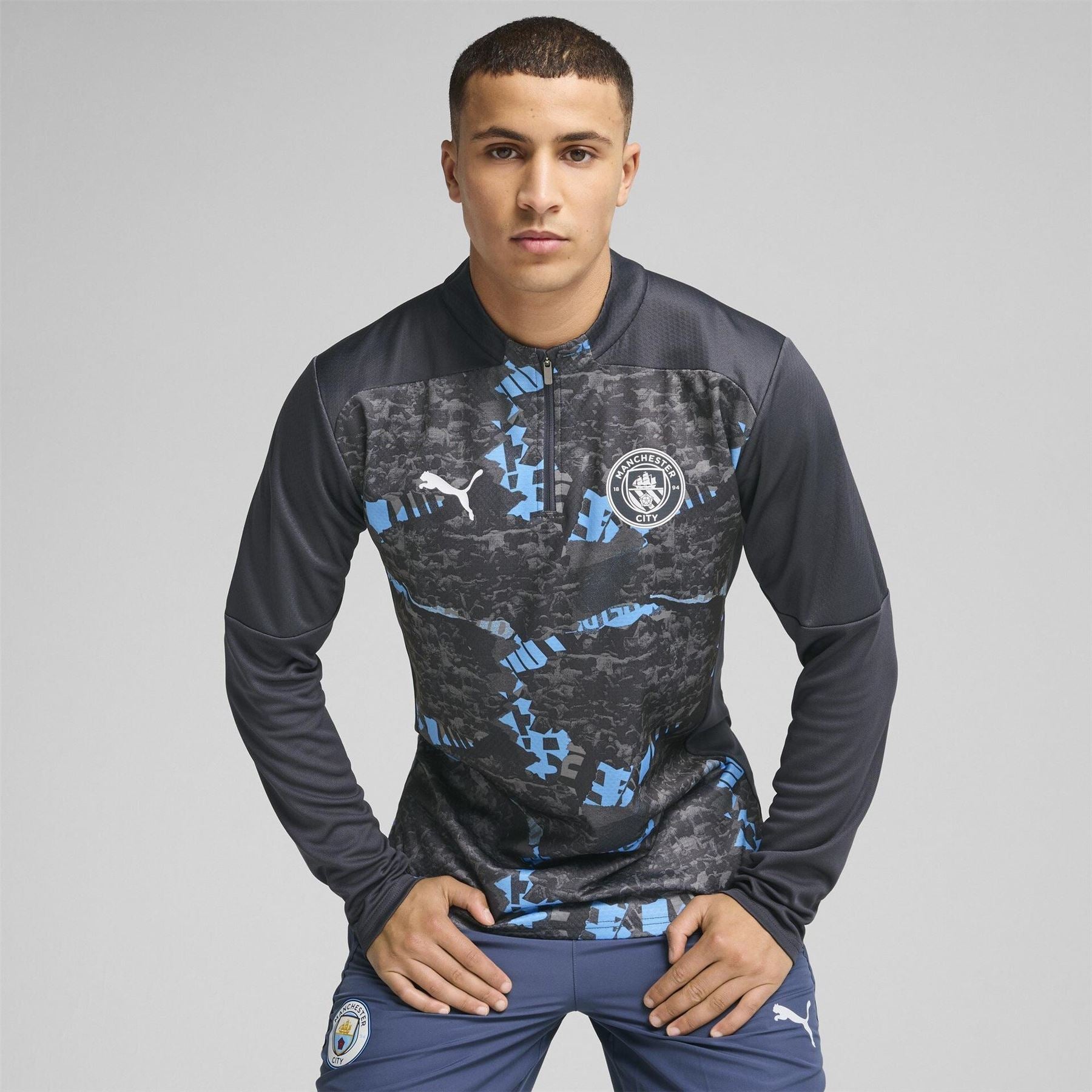 Puma Manchester City Pre Match Quarter Zip Top 2024 2025 Adults
