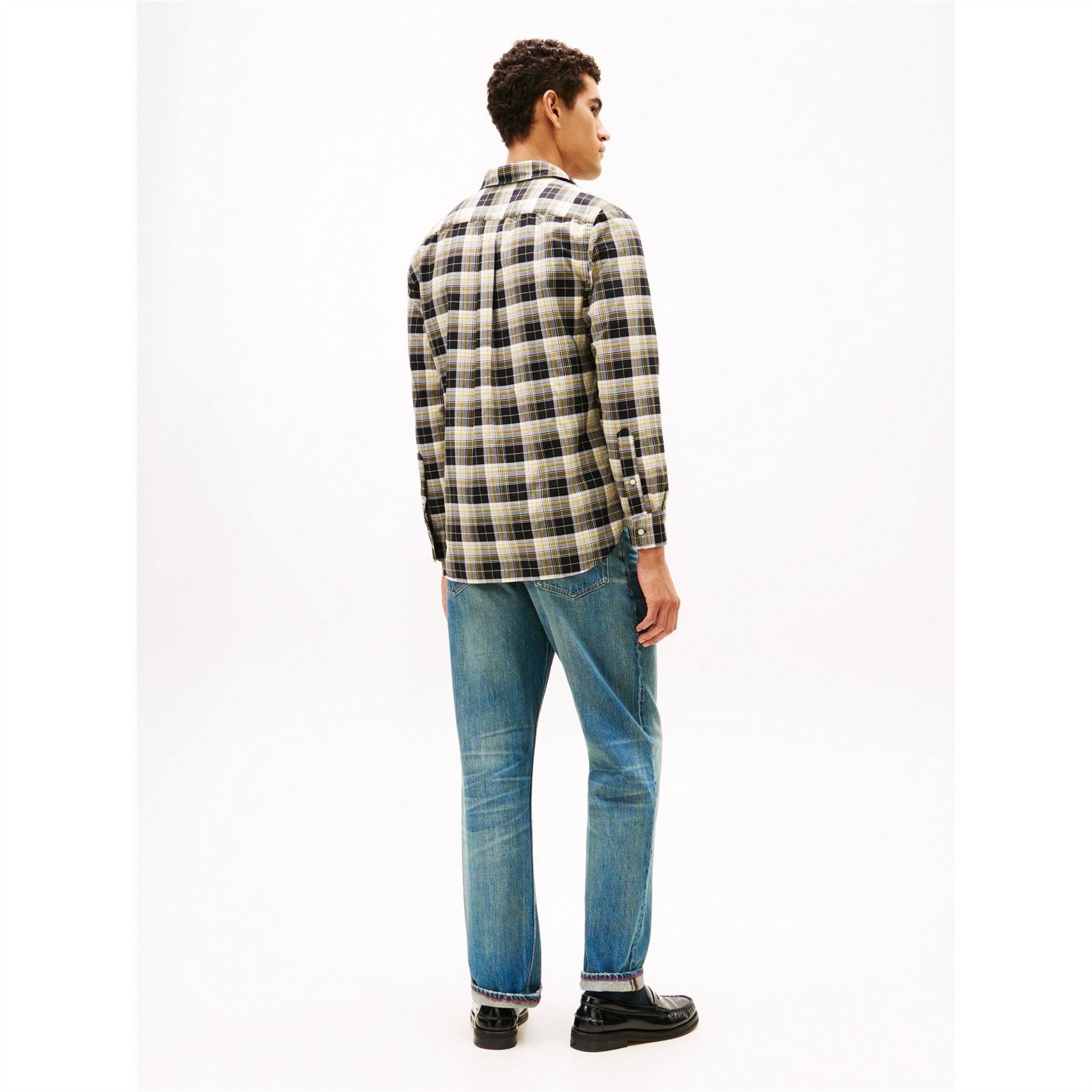 Tommy Hilfiger Oxford Check Button Down Collar Long Sleeve Shirt