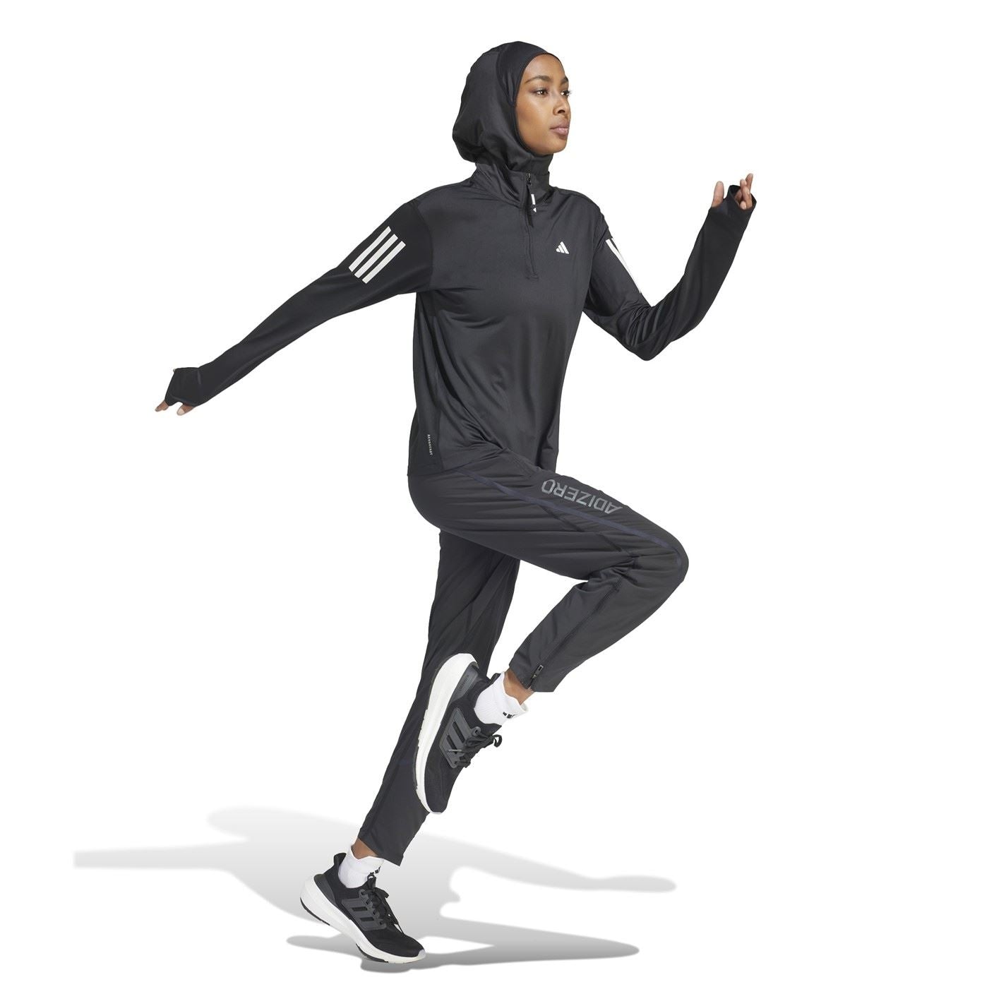 adidas Womens The Run Half Zip Running Top