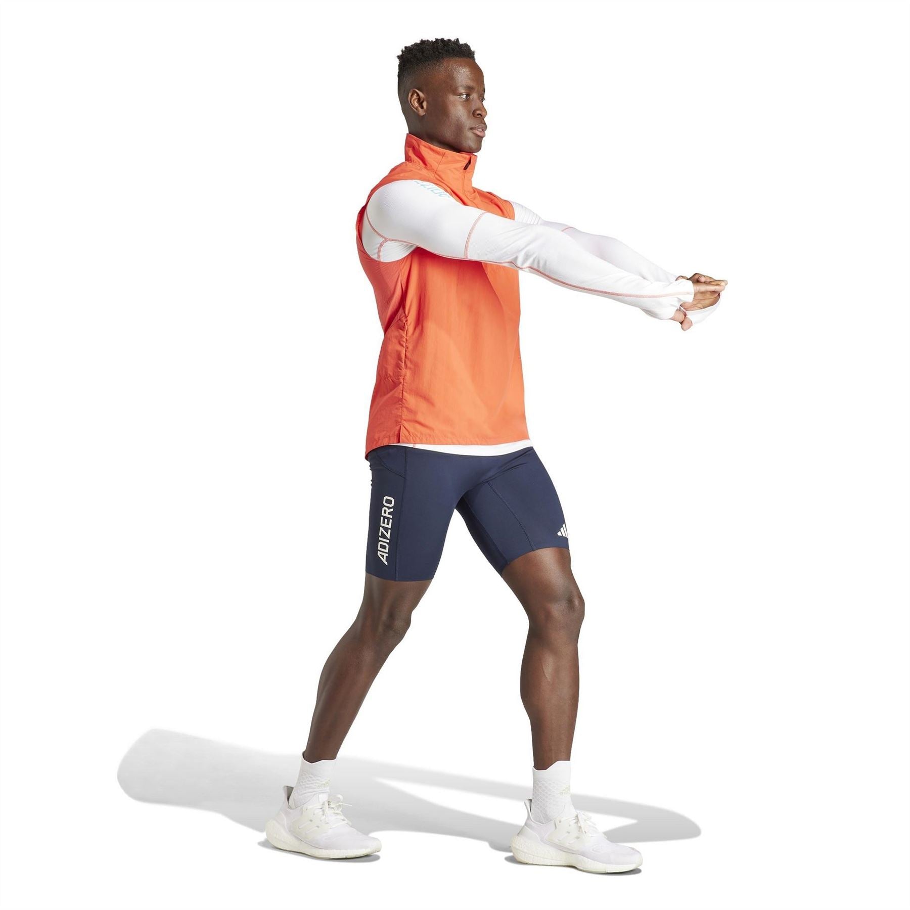 adidas Solid Patterned Half Zipper Waist Coat