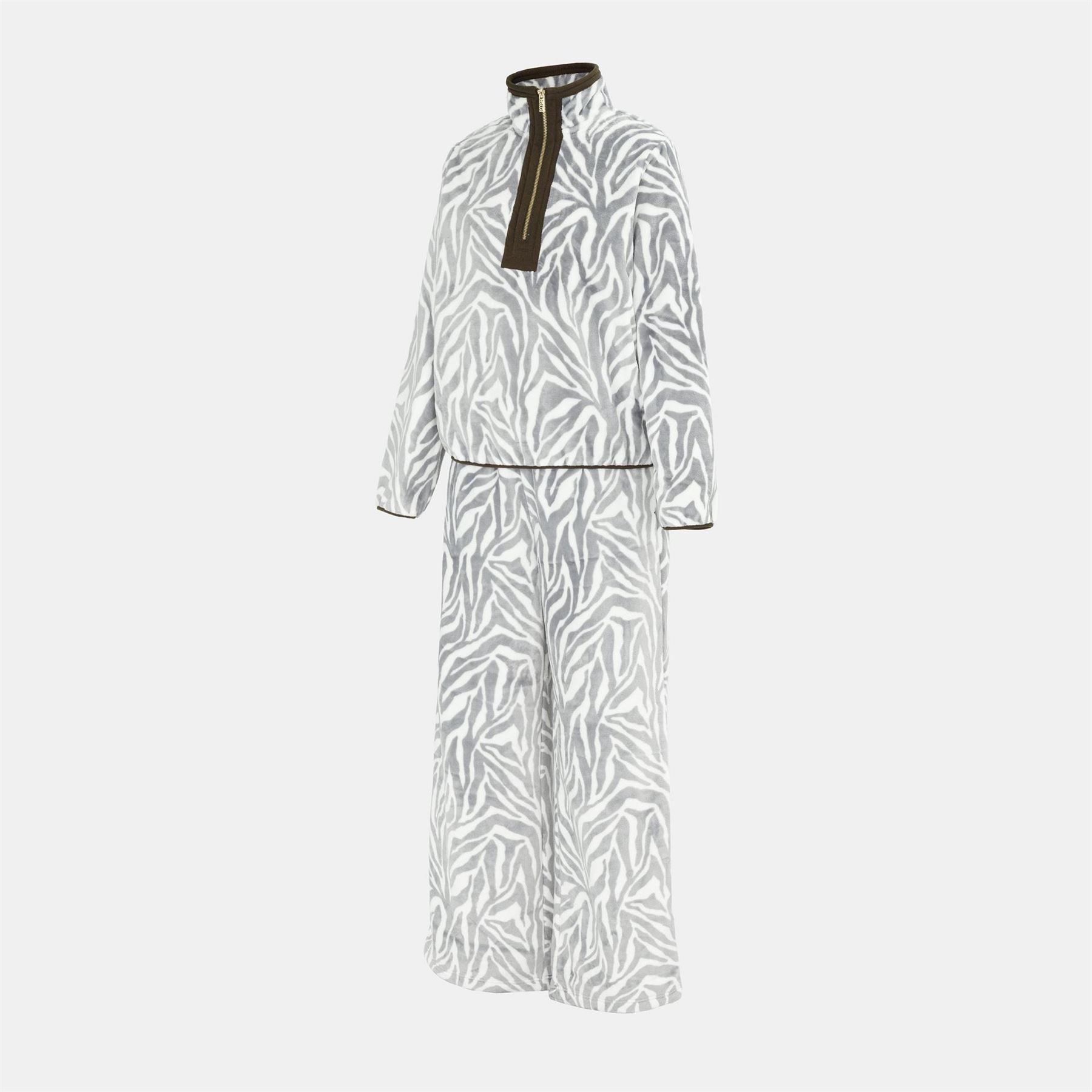 Biba Fleece Funnel Neck Long Sleeve Pyjama Set