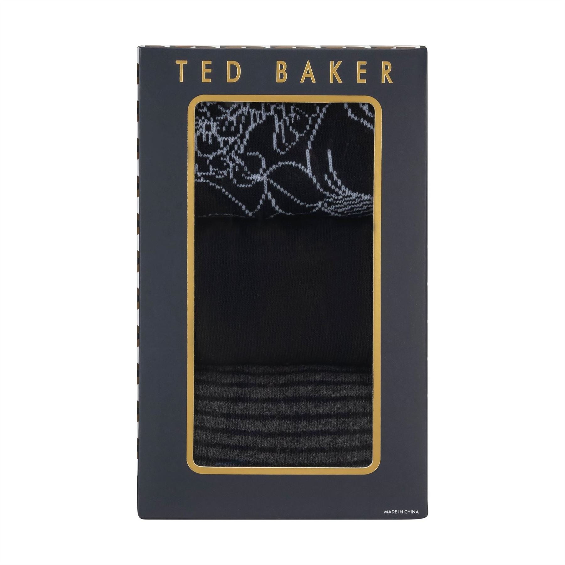 Ted Baker 3 Pack Formal Crew Long Socks