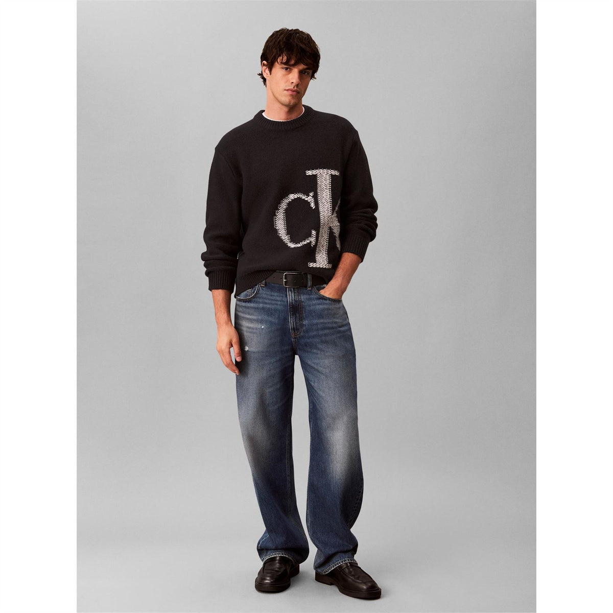 Calvin Klein Jeans Mono Cotton Crew Neck Jumper