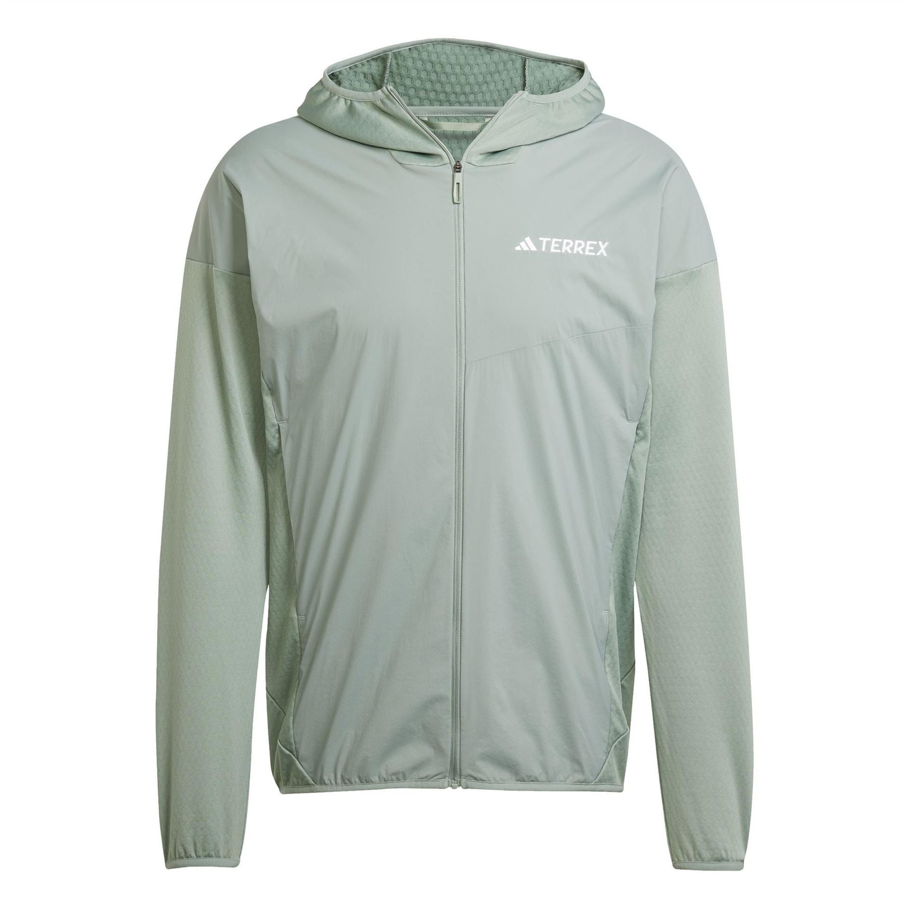 adidas Mens Terrex Xperior Climawarm+ Wind Light Fleece Hooded Jacket
