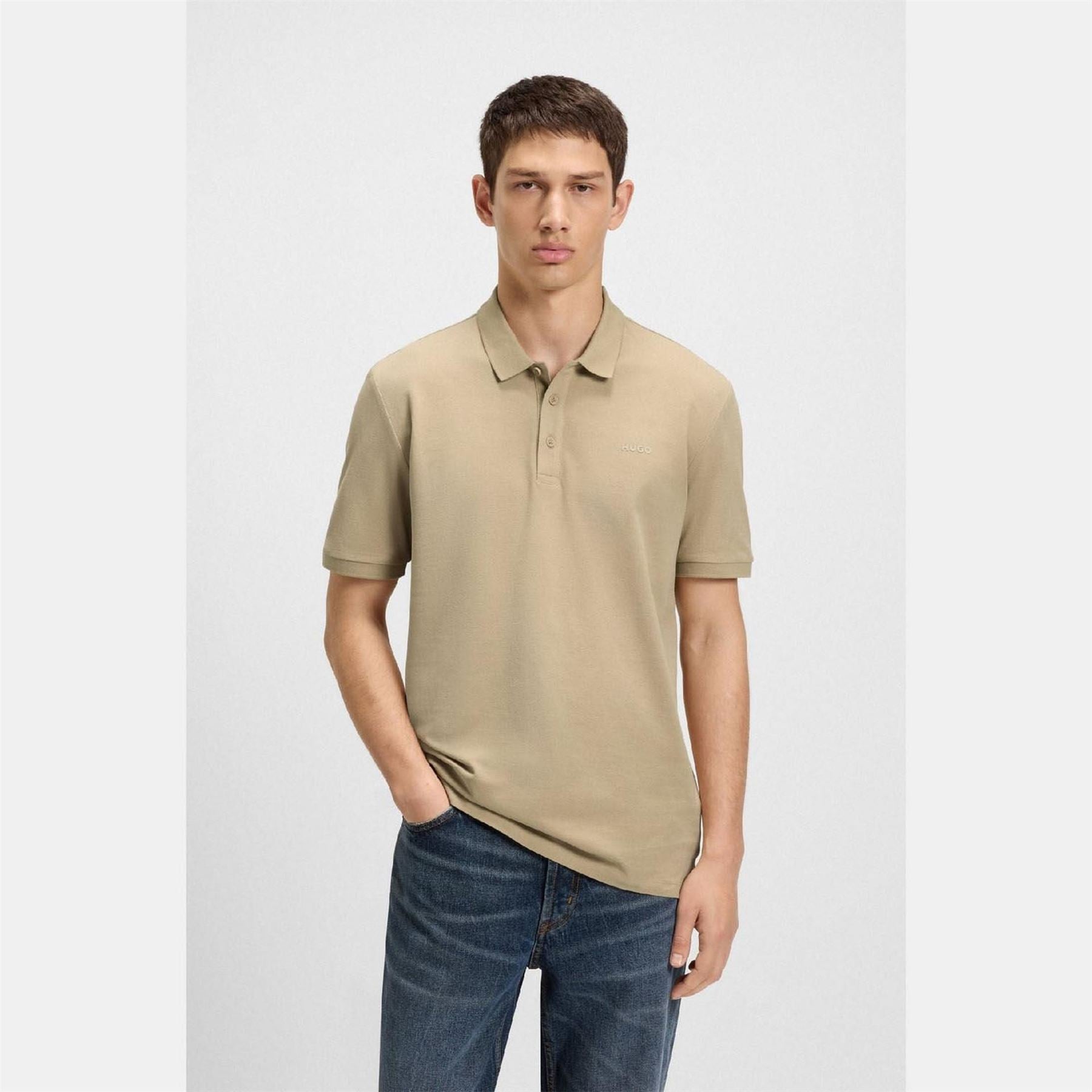 Hugo Logo Print Polo Shirt
