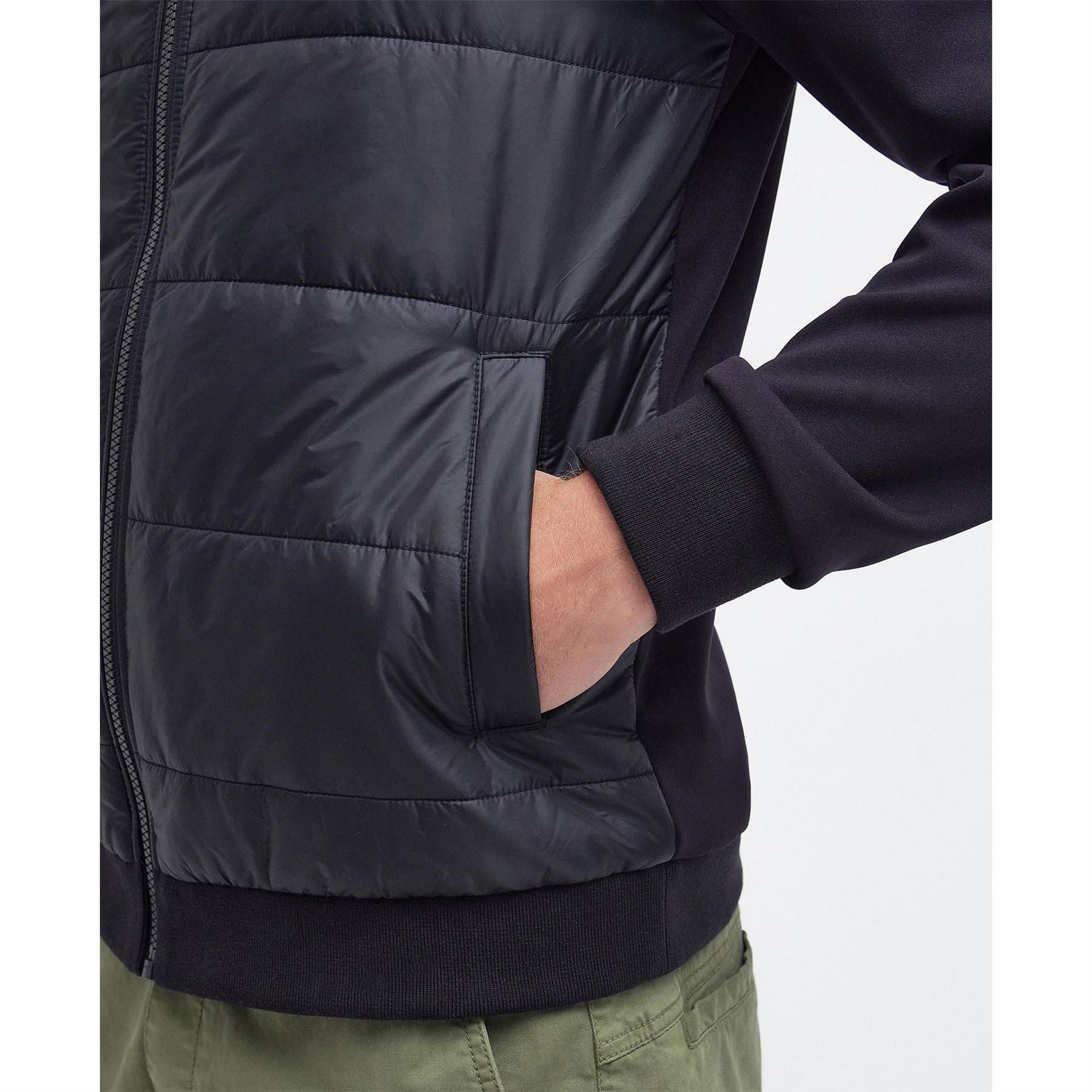 Barbour International Full Zip Quilted Hybrid Jacket