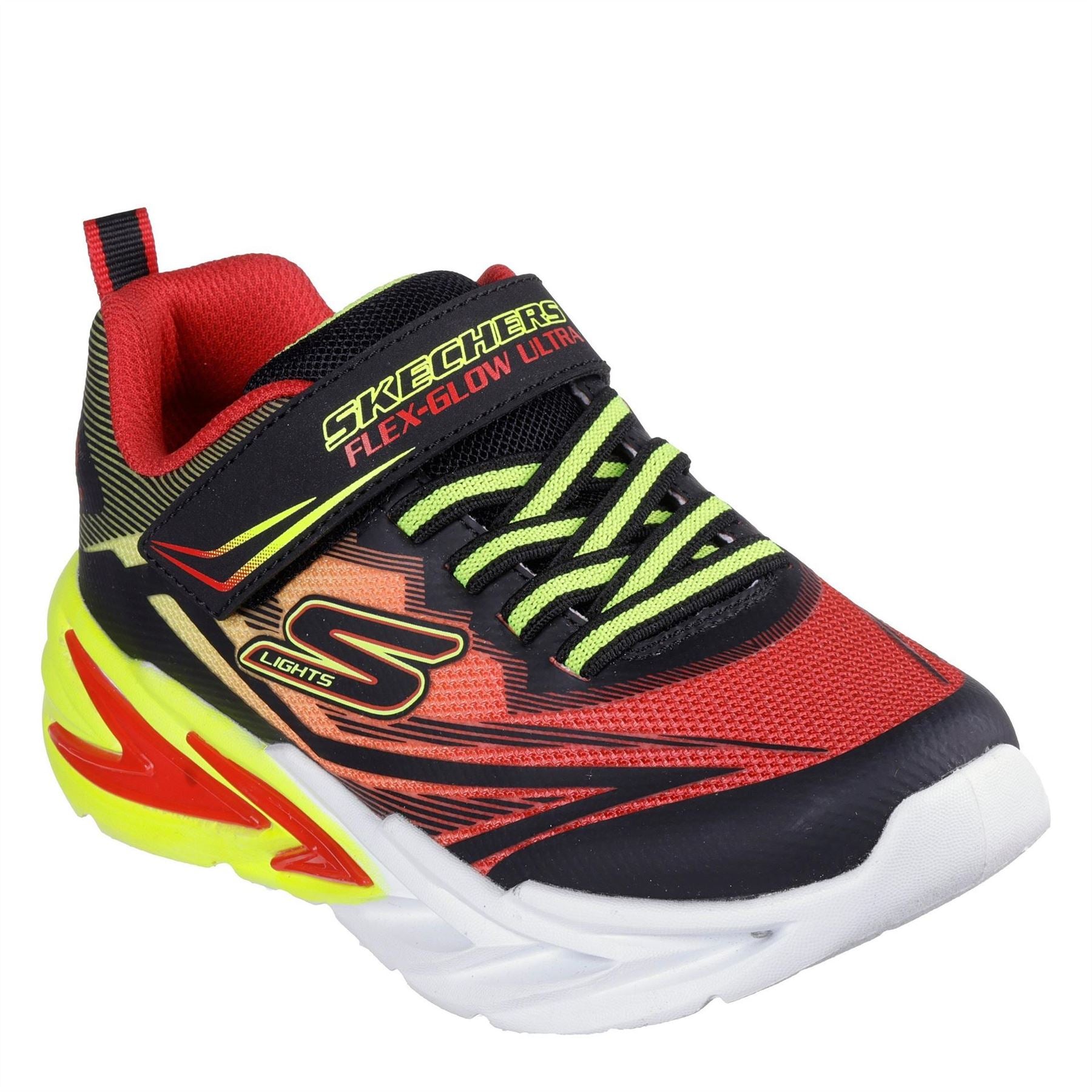 Skechers Lighted Gore  And  Strap Sneaker W Mids Light Up Trainers Boys