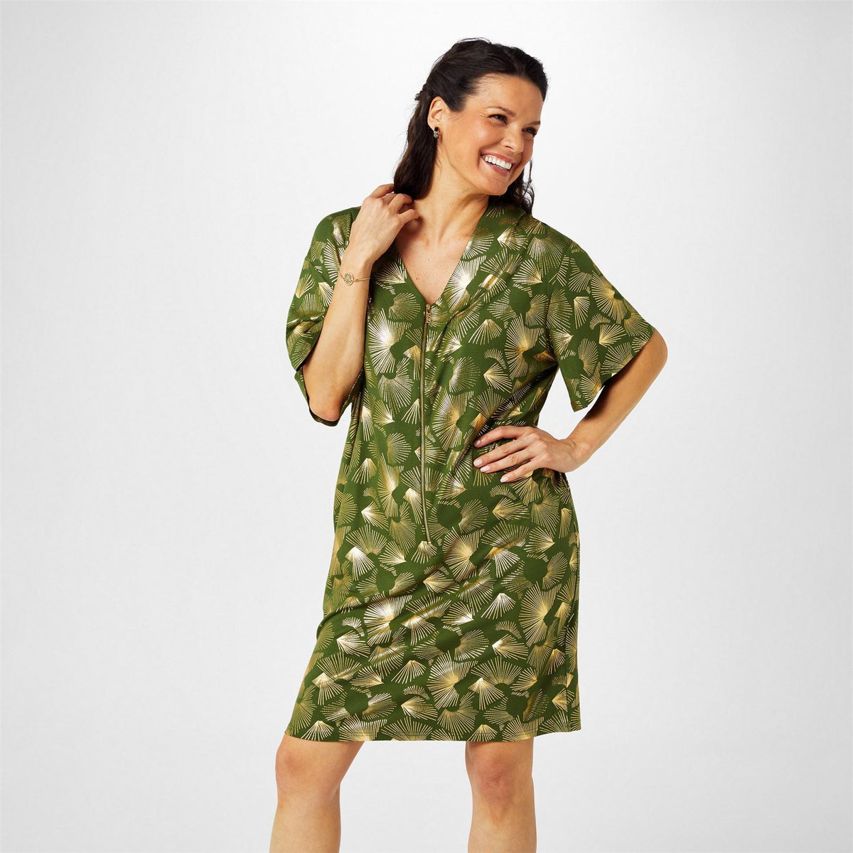 Biba Zip Front Jersey Dress