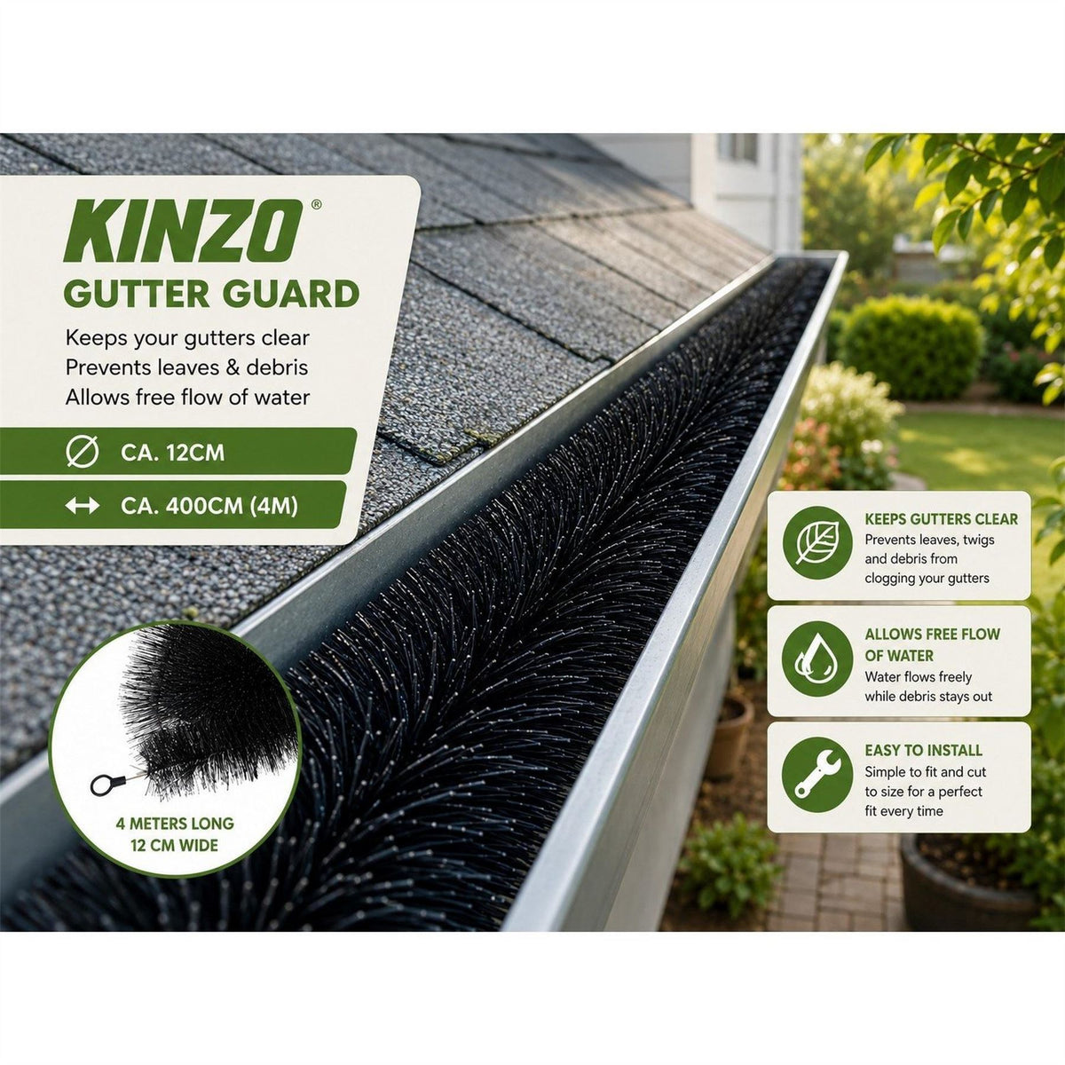 Kinzo Gutter Brush 4m