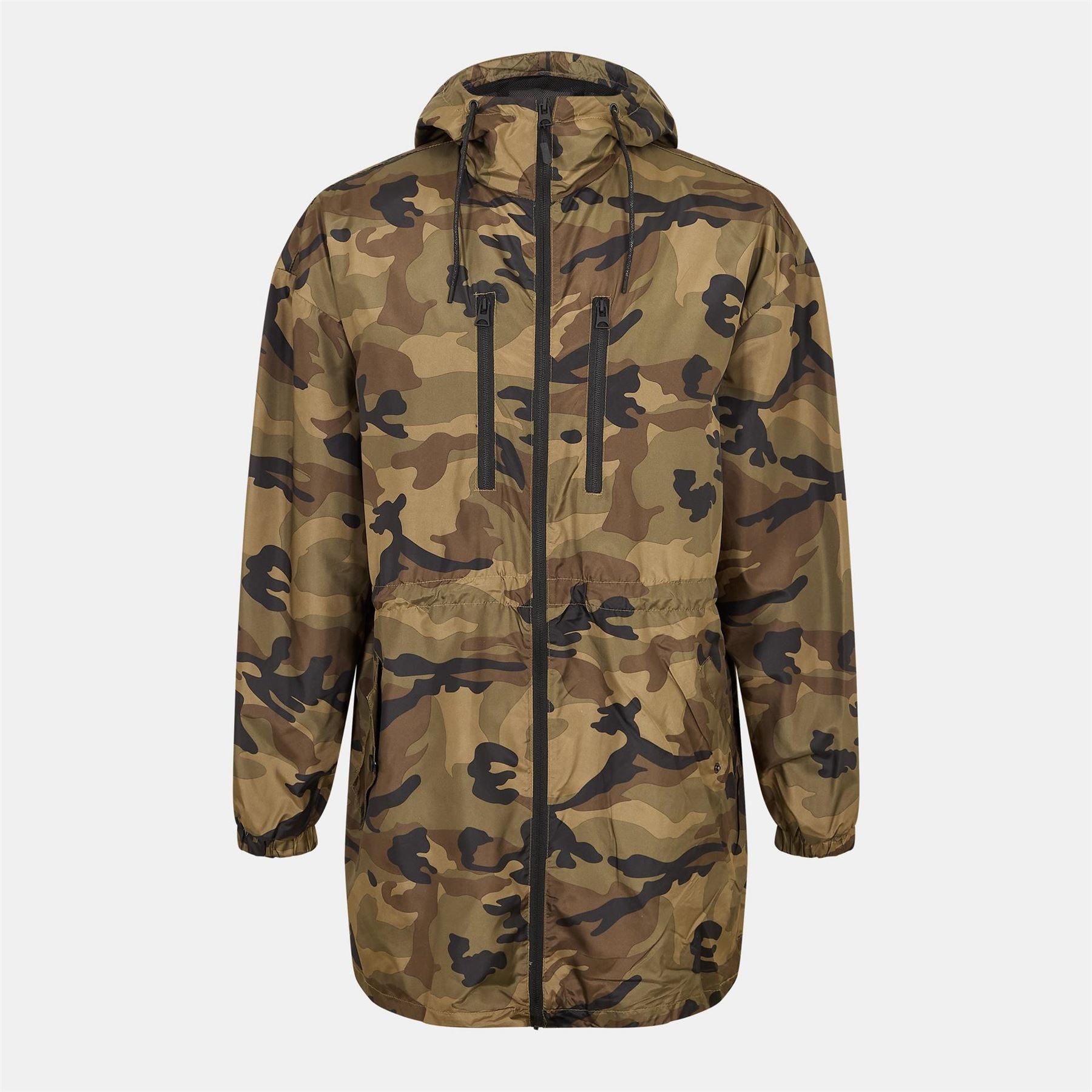 Brave Soul Camo Print Oversized Parka