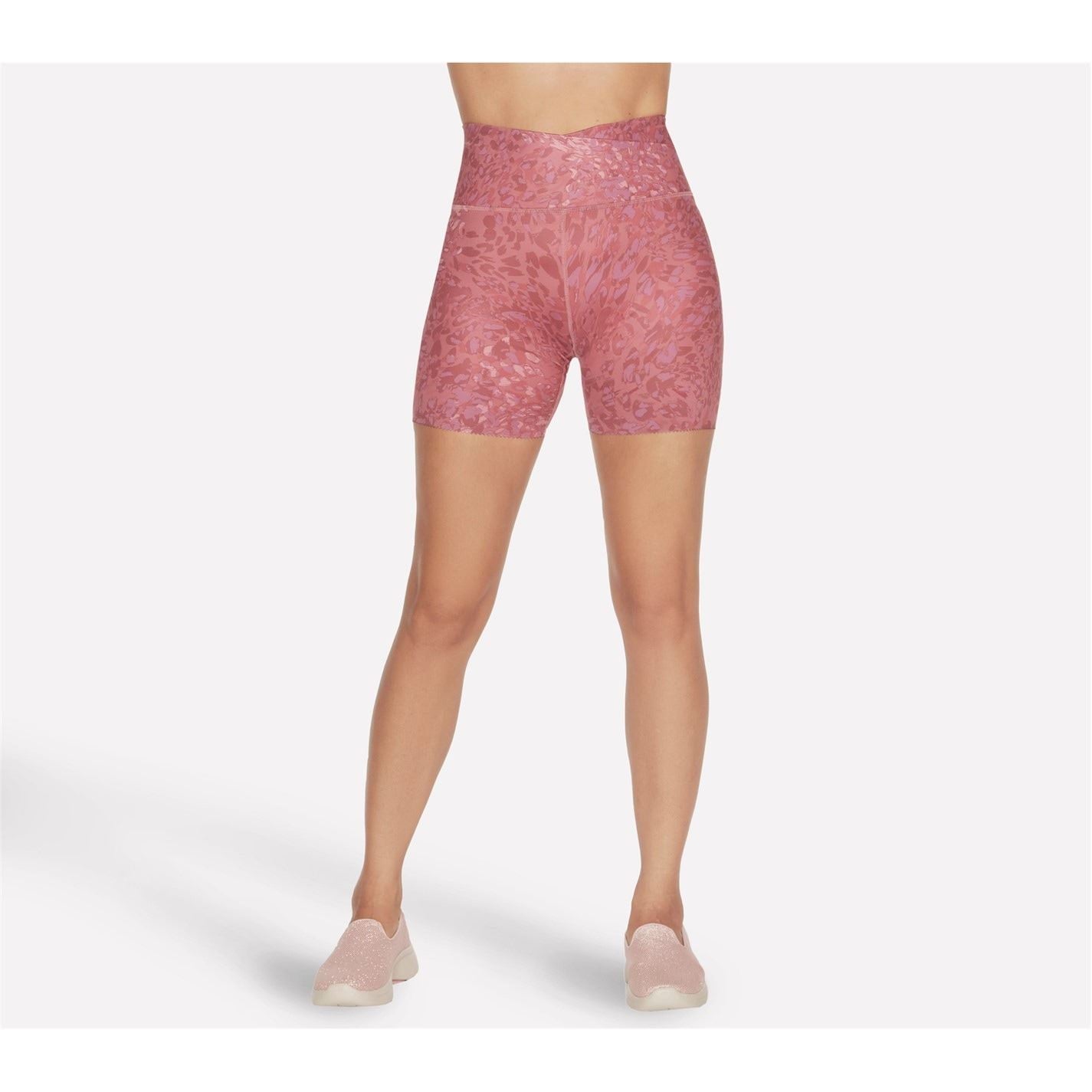 Skechers Womens Gosculpt Leopard 6 Bike Road Shorts