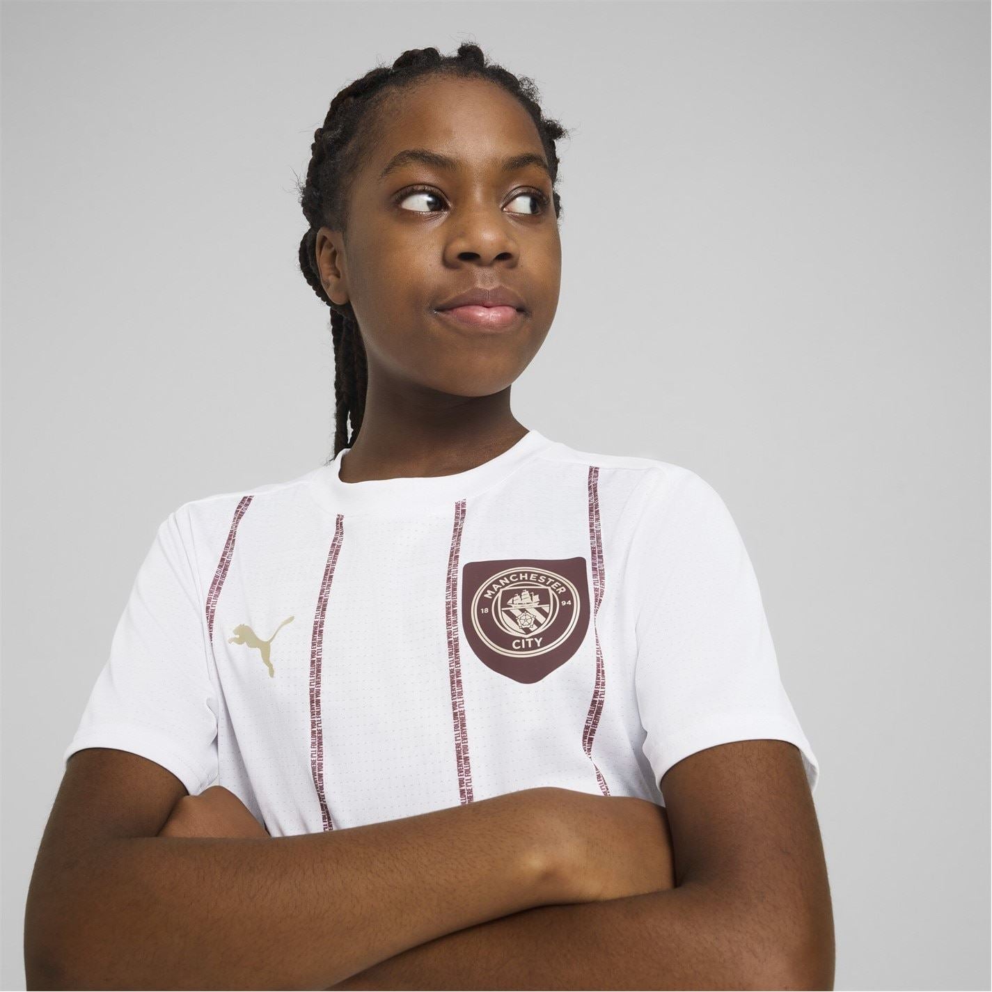 Puma Manchester City Pre Match Short Sleeve Shirt Juniors