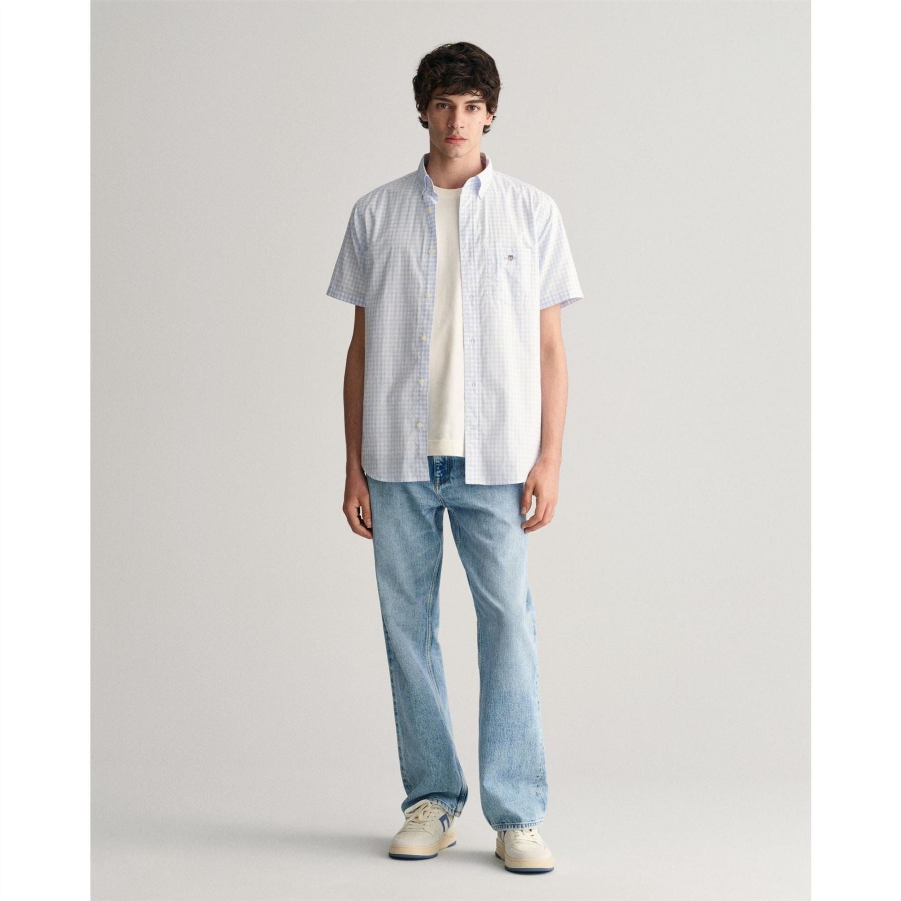 Gant Fit Classic Gingham Poplin Short Sleeve Shirt