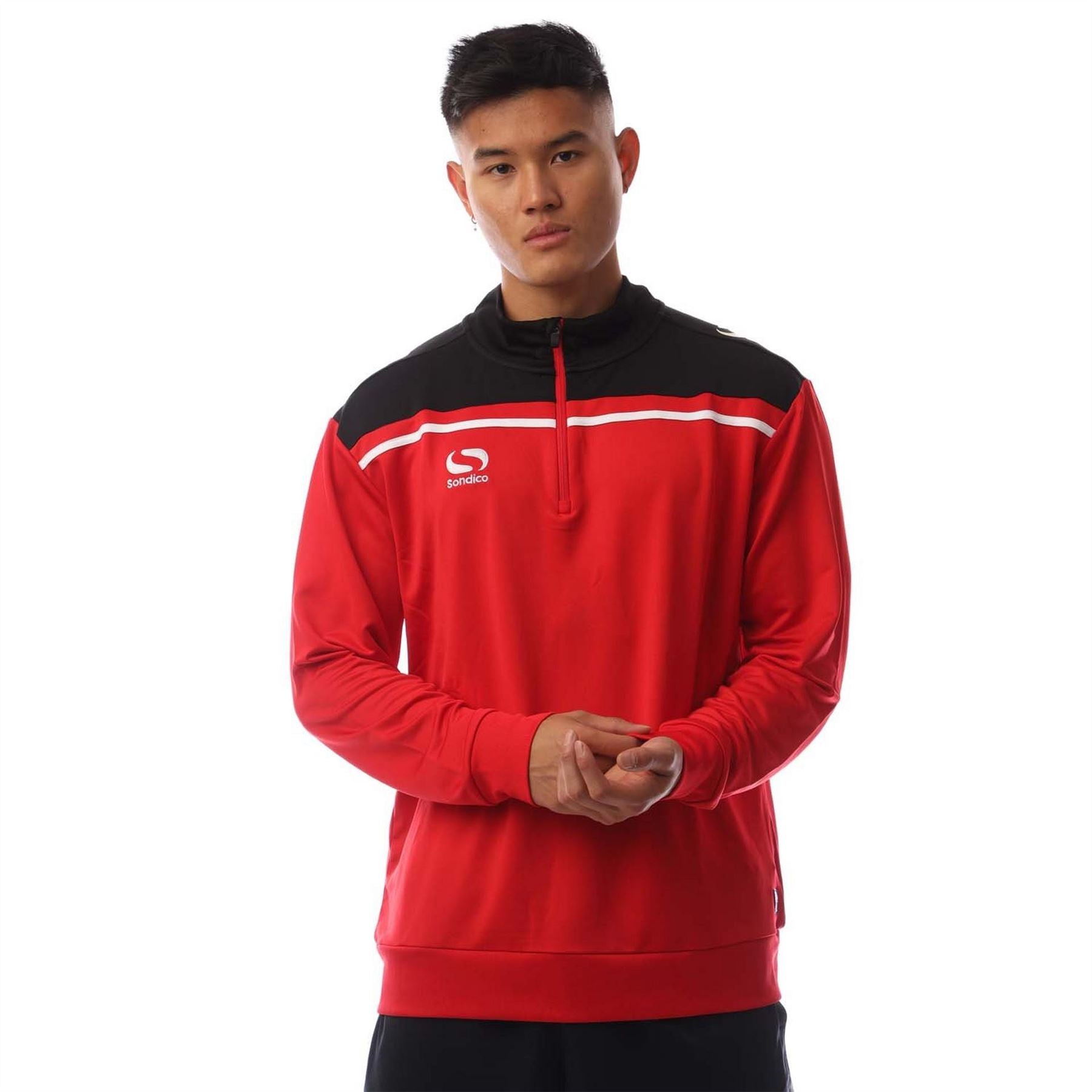 Sondico Zip Neck Long Sleeve Sweatshirt