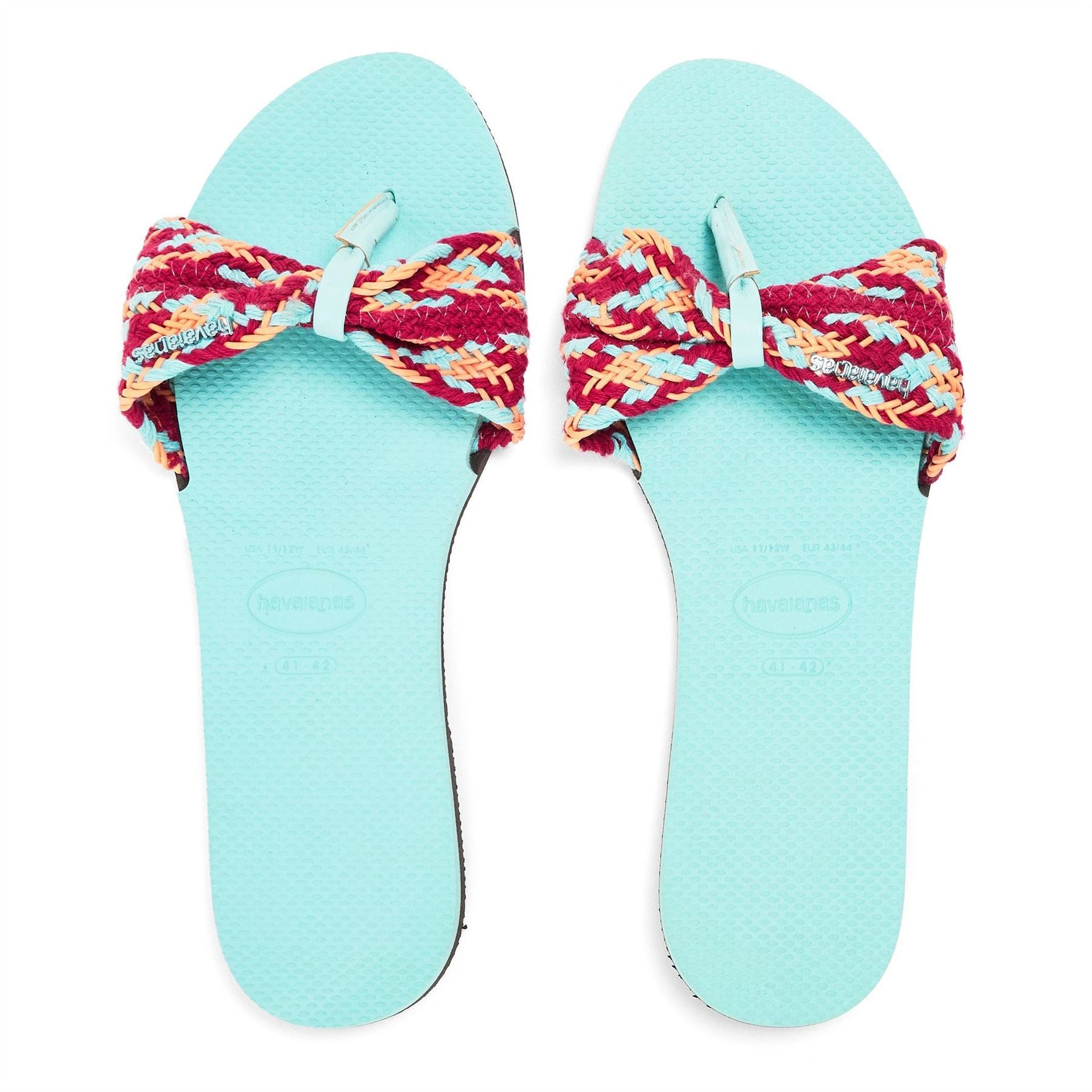 Havaianas Open Toe Basket Weave Slide Sandals