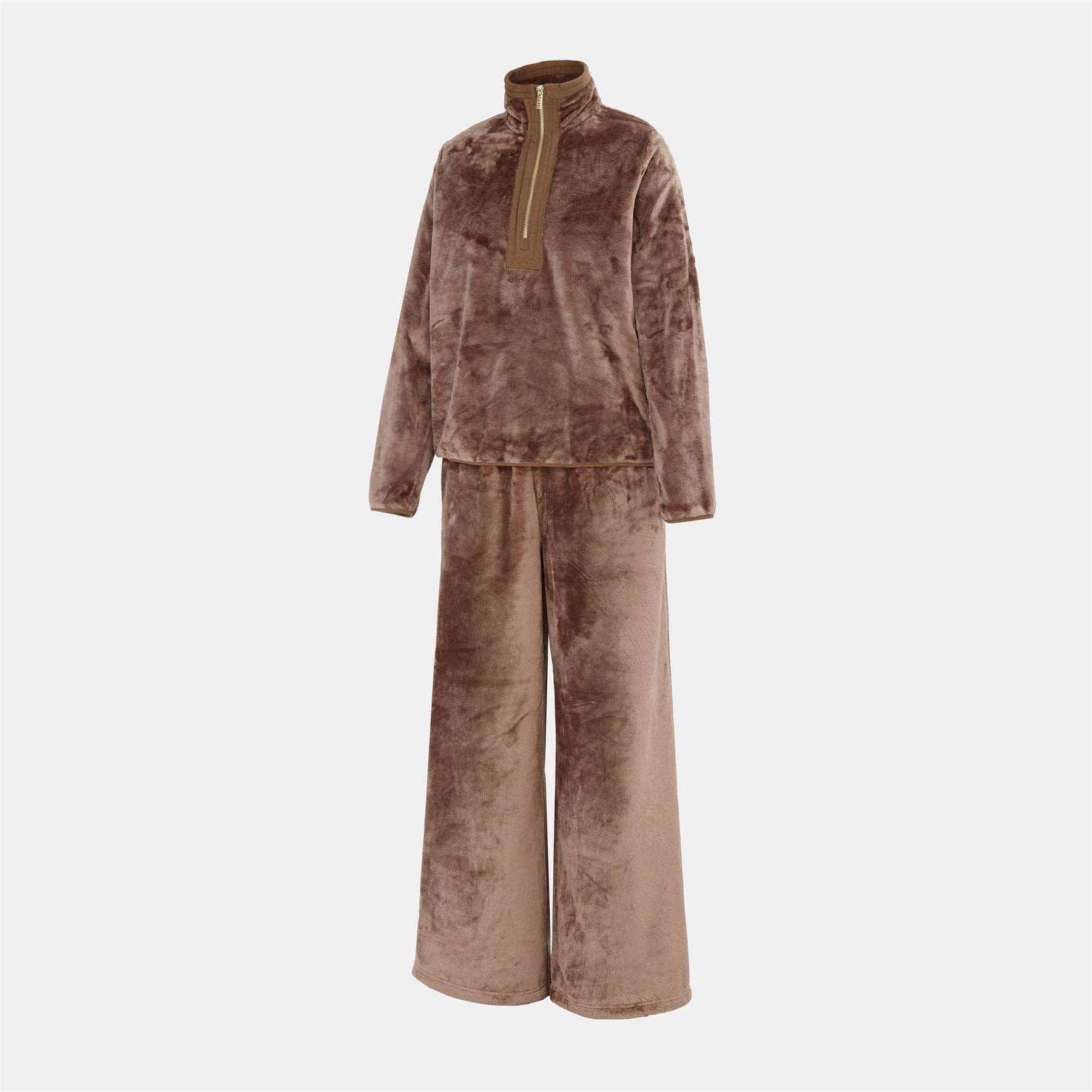 Biba Fleece Funnel Neck Long Sleeve Pyjama Set