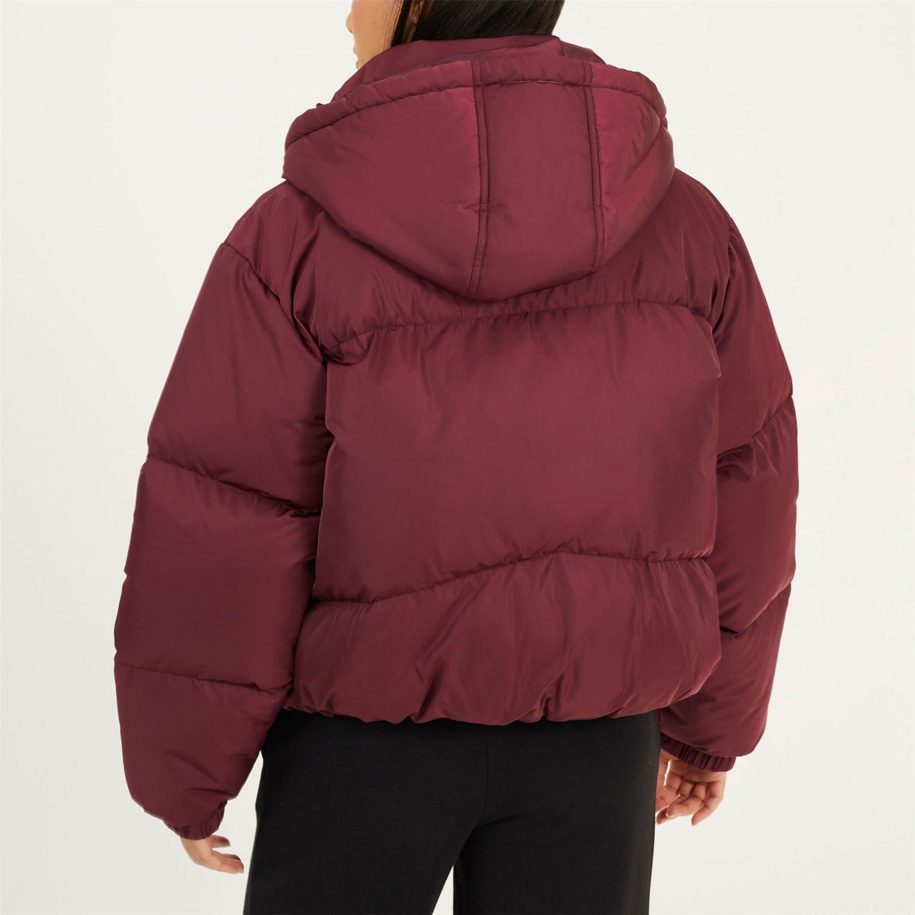 Brave Soul Womens Oversized Hooded Puffer Jacket With Pockets
