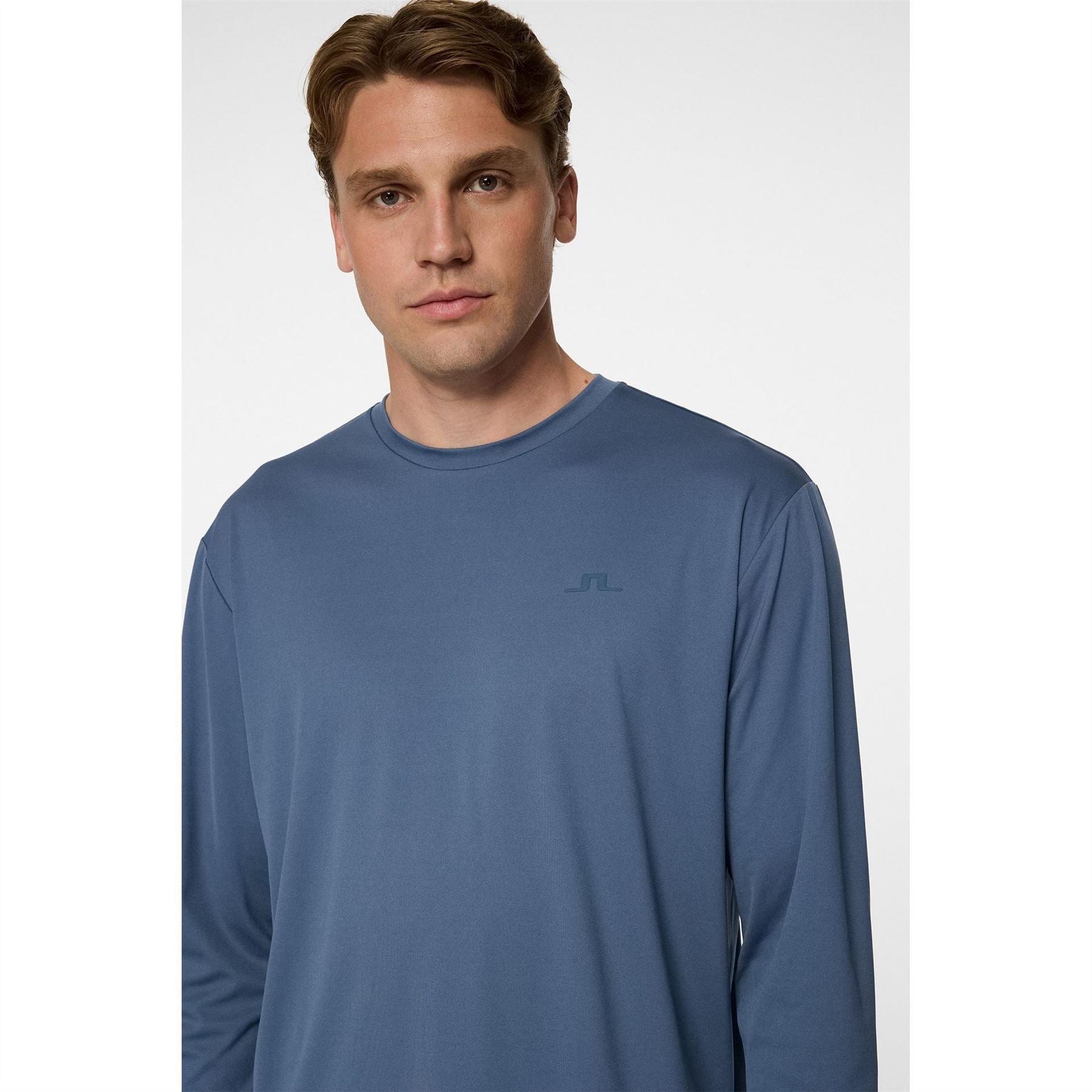J Lindeberg Crew Neck Long Sleeve Regular Fit T-Shirt