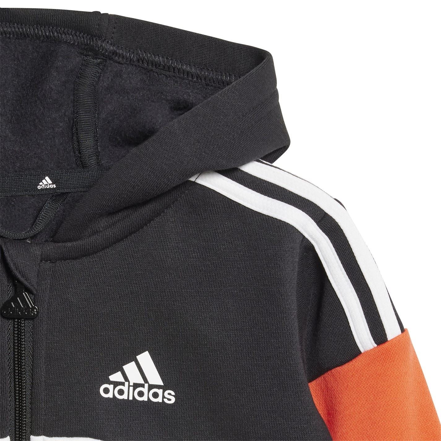 adidas Tiberio 3 Stripes Colorblock Fleece Track Suit Infants