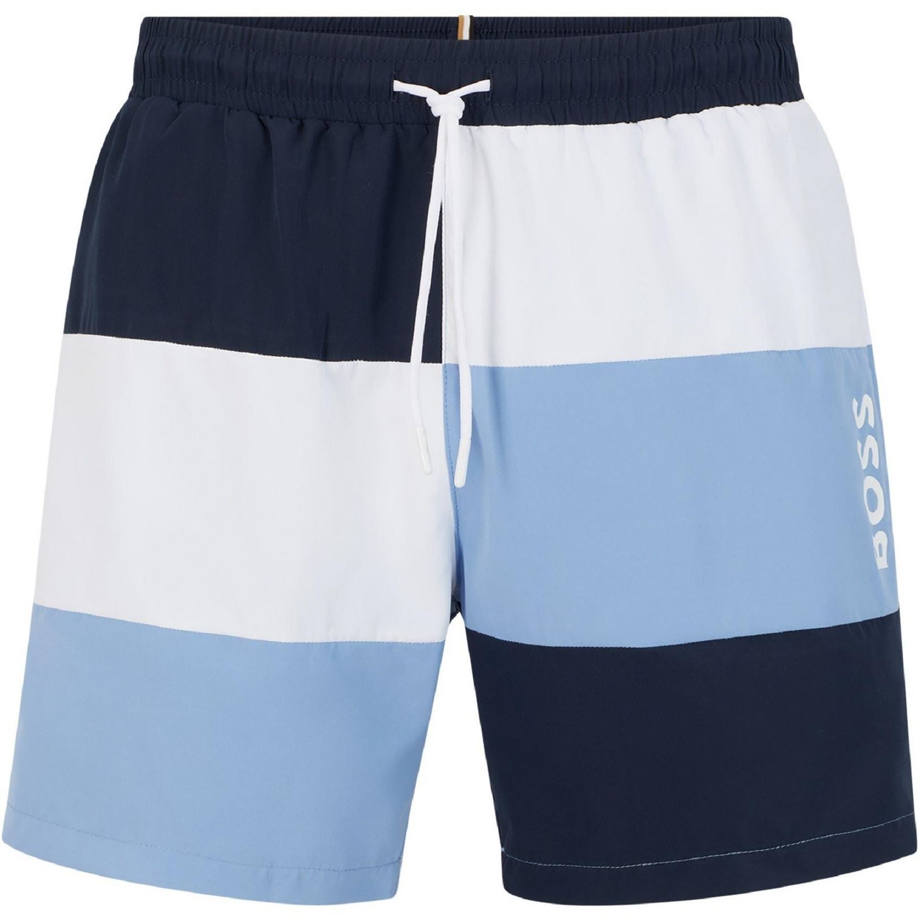 Boss Court Horizontal Stripe Swim Trunk
