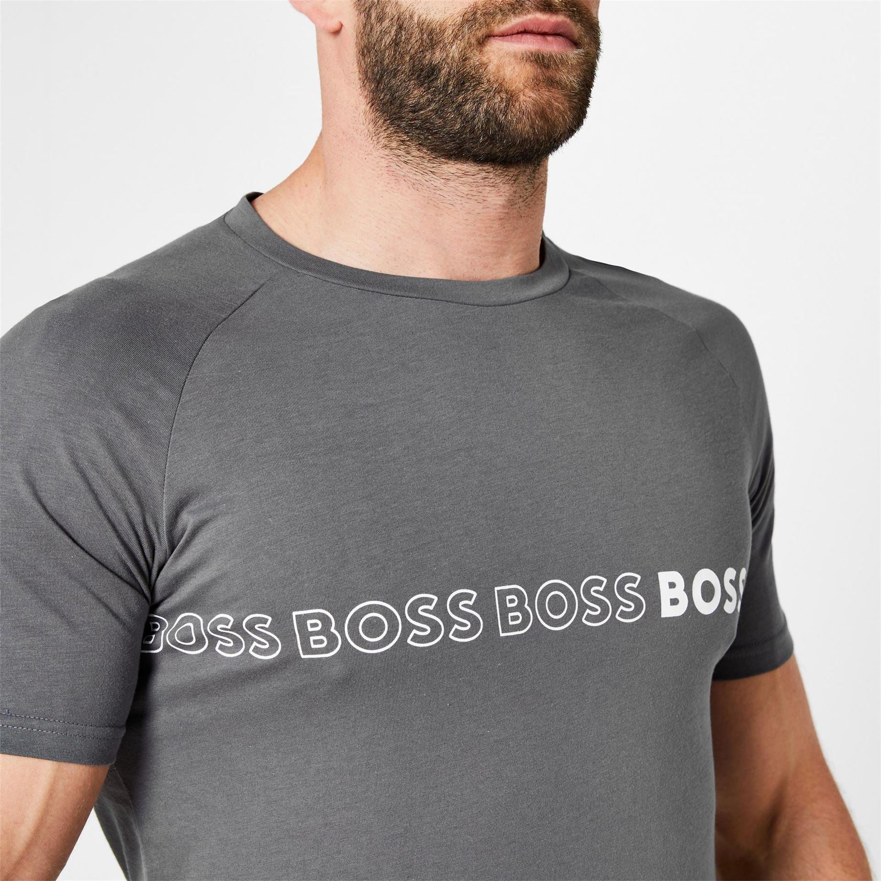 Boss Logo Cotton Short Sleeve Crew Neck Slim Fit T Shirt