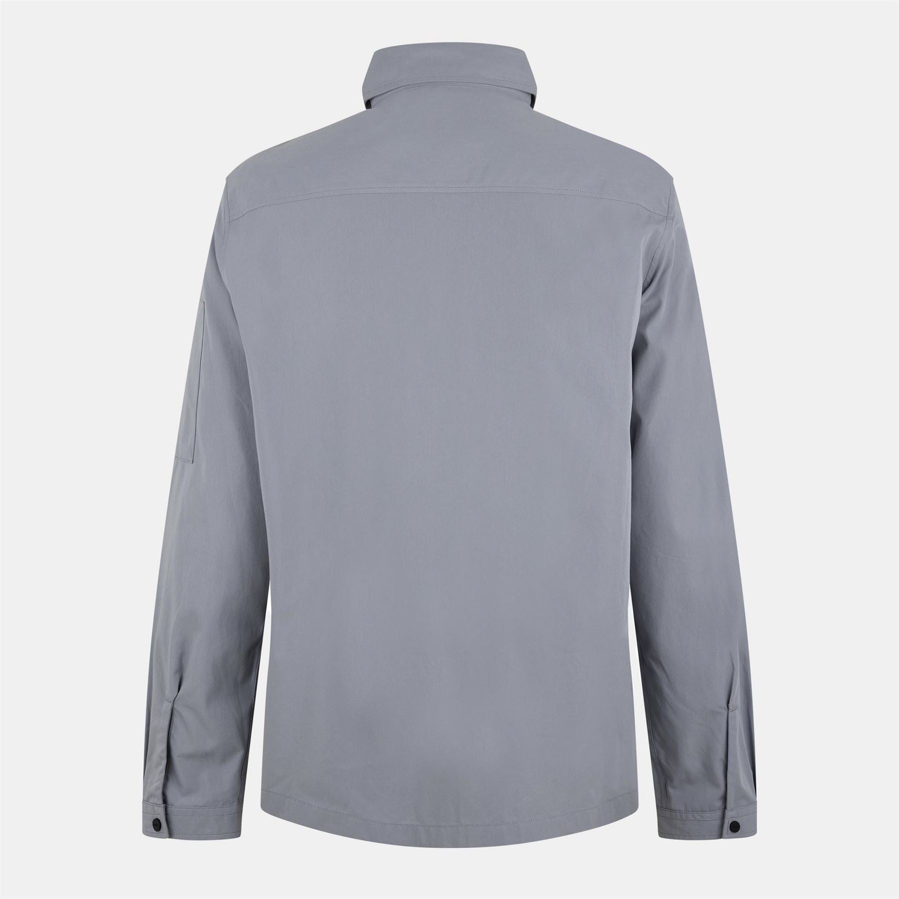 Hugo HUGO Emmond Cotton Long Sleeve Zip Overshirt   Contemporary Design with Logo Detail