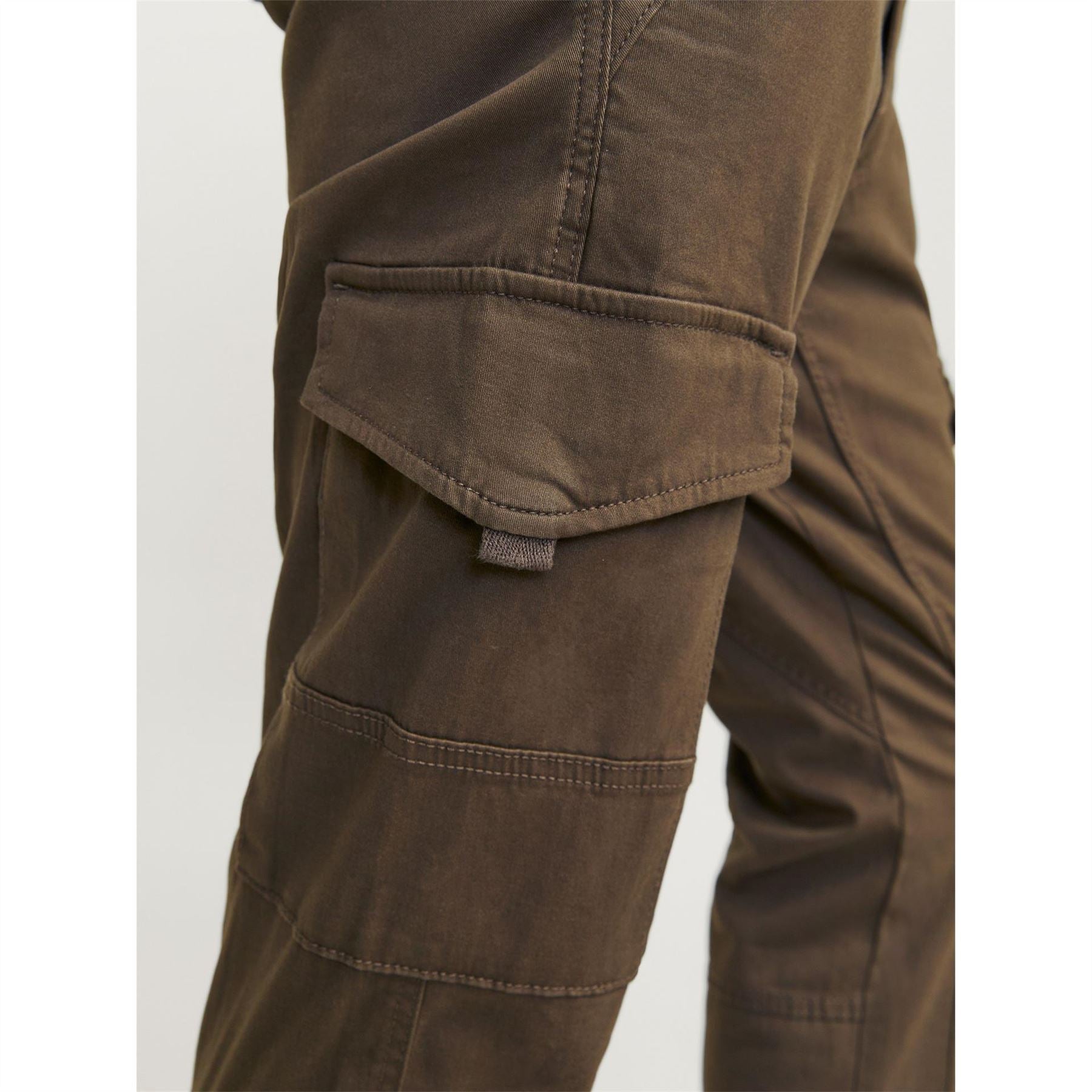 Jack and Jones Paul Cargo Ribbed Hem Straight Leg Pants
