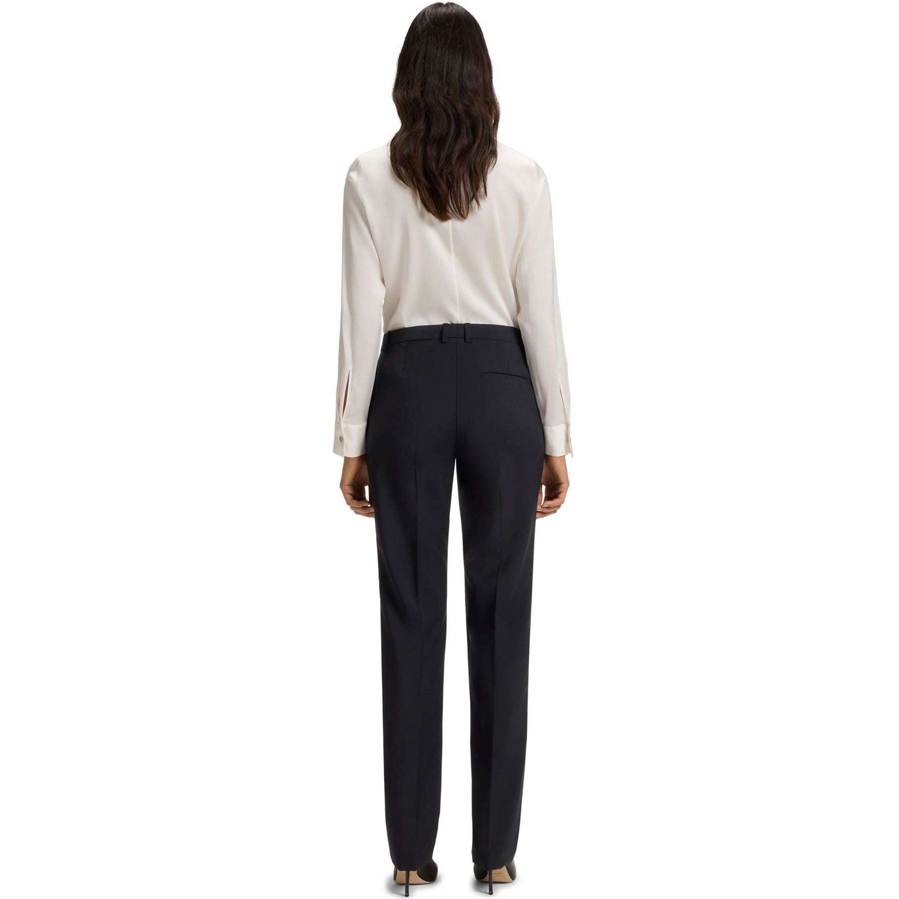Boss Tameah Solid Patterned Slim Cut Trousers