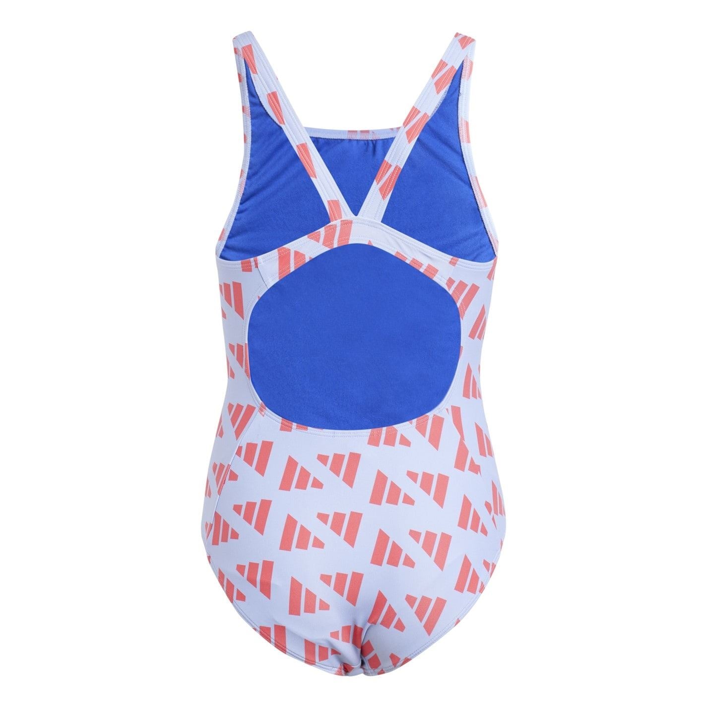 adidas Logo Graphic V Back Swimsuit Juniors