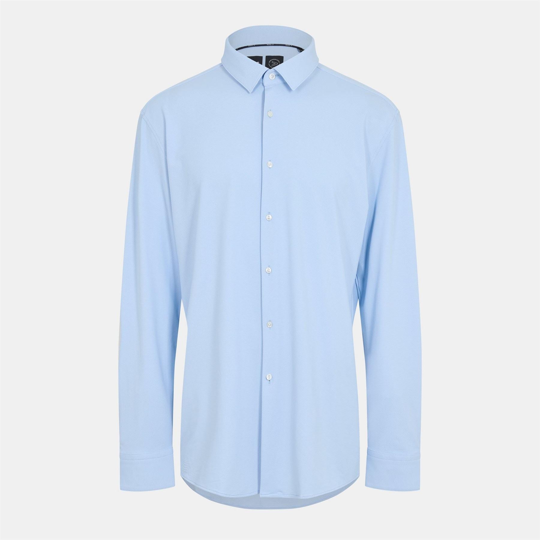 Boss Collared Neck Long Sleeve Regular Fit Shirt