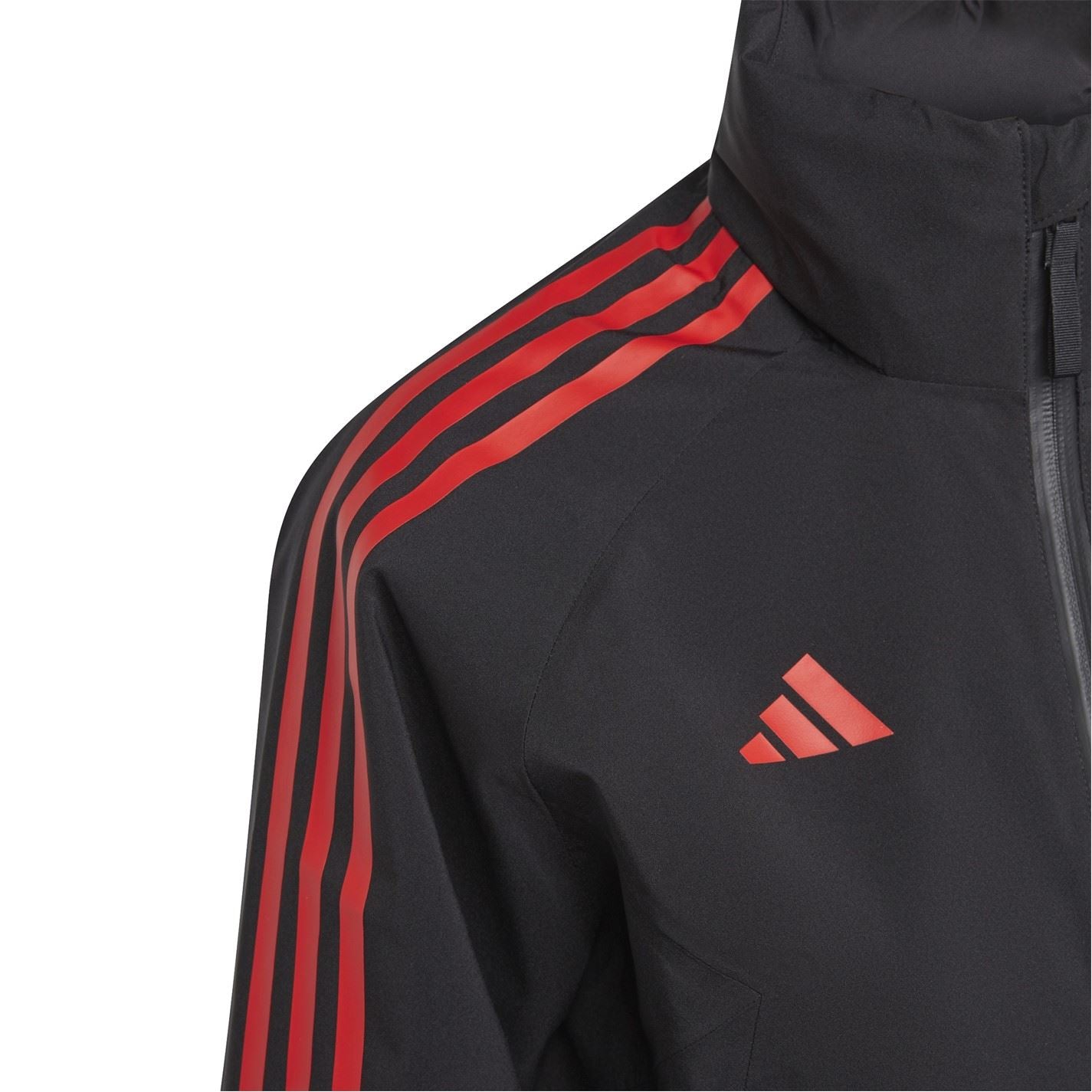 adidas Three Stripes Full Zipper Rain Jacket with Zipped Pocket